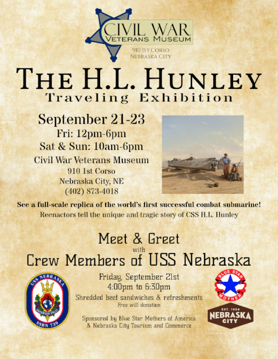 H.L. Hunley Traveling Exhibition — Nebraska City Museum Association