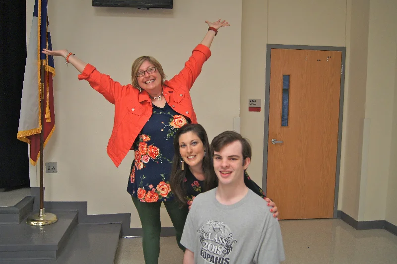 2018 - 12th grader Landon Bruner (Front), Michela Tindall (Middle) and Shannon Zundel (Back).