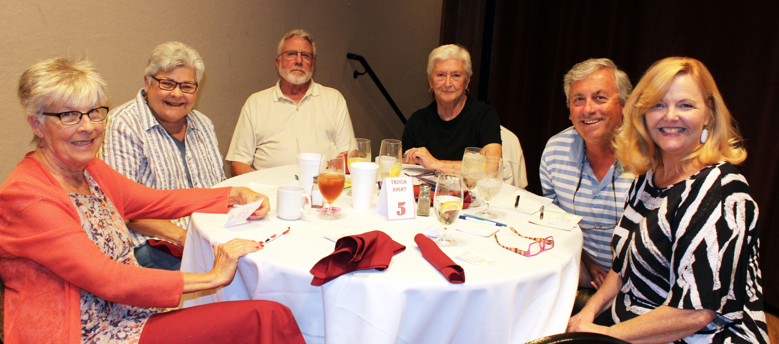 Because this event is so popular, tables were set up on the stage to accommodate the teams.