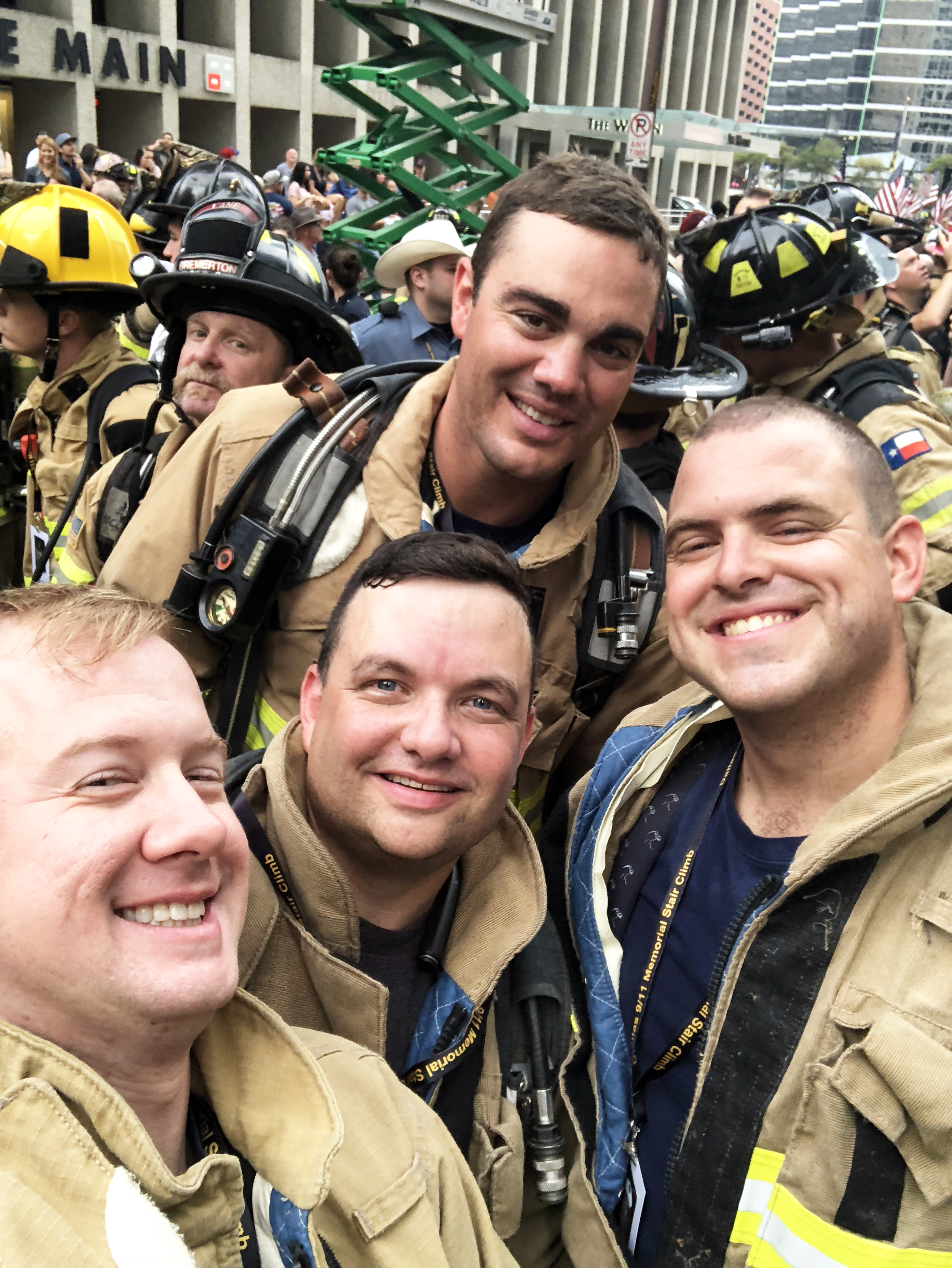 Members of Lucas Fire Rescue Department after they completed the Dallas Stair Climb. (Photo provided by Lucas FRD.)