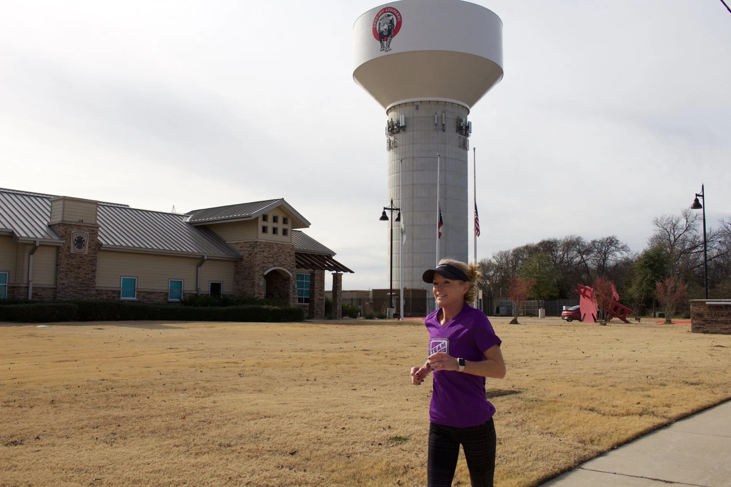 Tracy Sutherlin, the North Texas Leukemia Society Team in Training Representative, trains in Fairview.