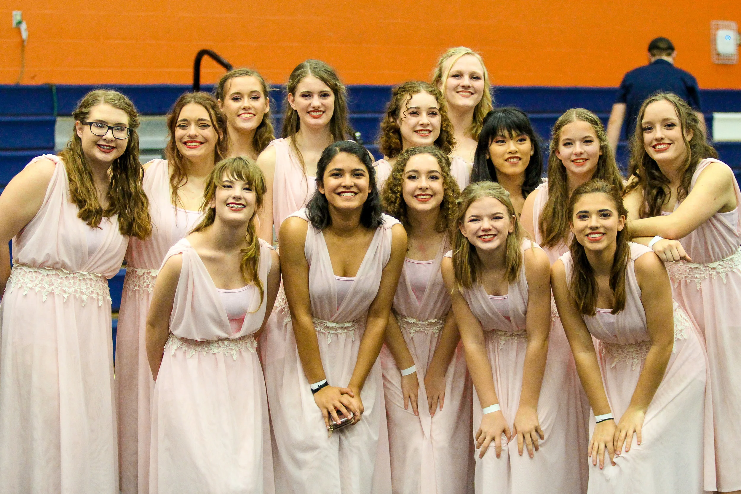 The Color Guard team poses for a picture after the award ceremony.