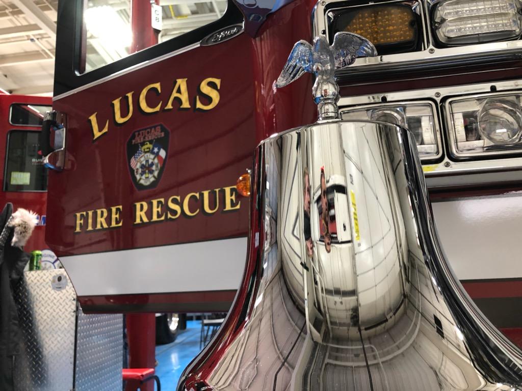 The new fire engine should arrive next month. It will sport an eye-catching paint scheme. Lucas FR provided sneak-peek photos before the big reveal.