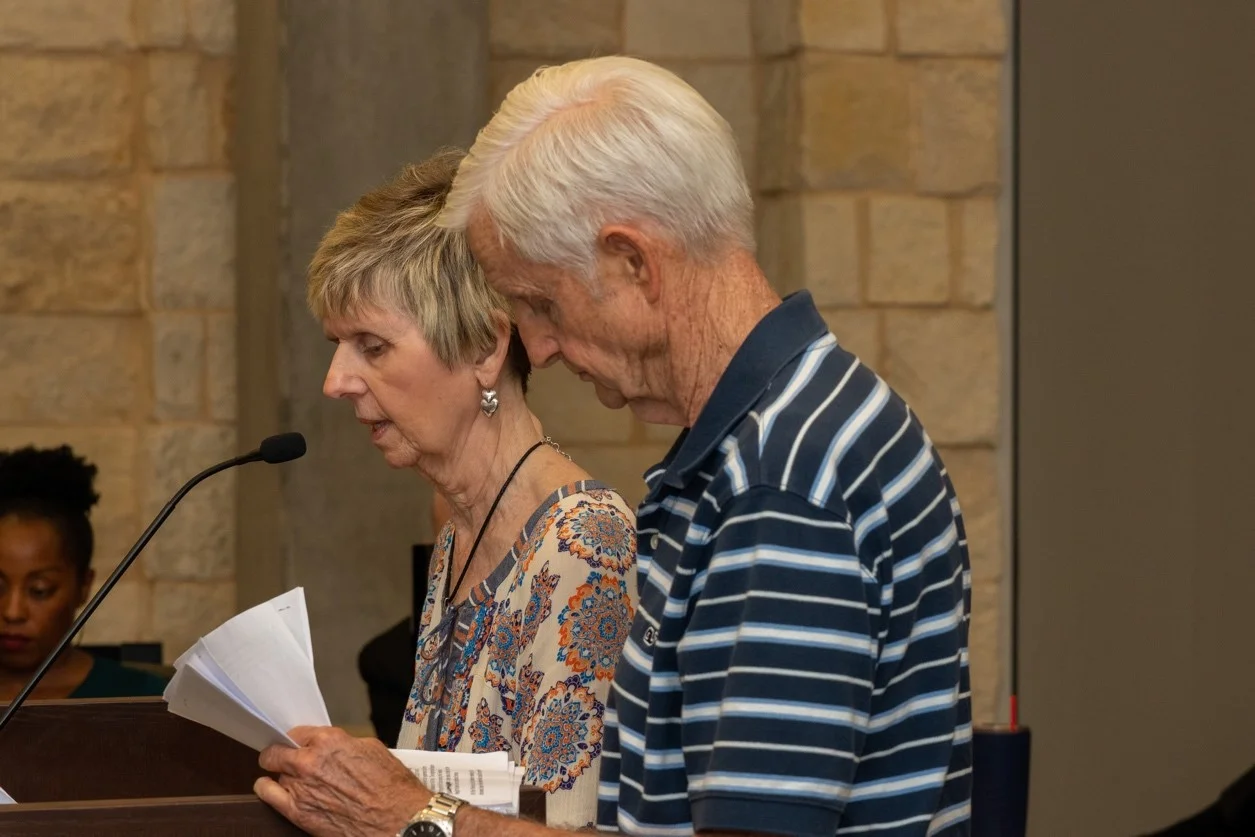 Mr. & Mrs. Lowery present Council with Ranchette Estates’ Petition