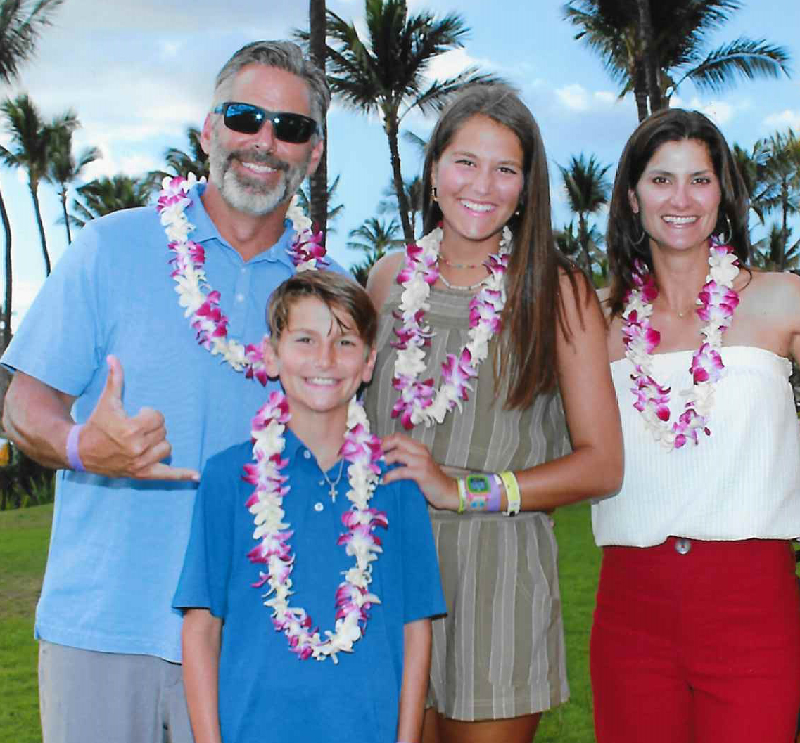 (From left) Heath Calhoun, Cash Calhoun, Jacqueline Genovese and Shelly Genovese Calhoun enjoying family time on a recent vacation.