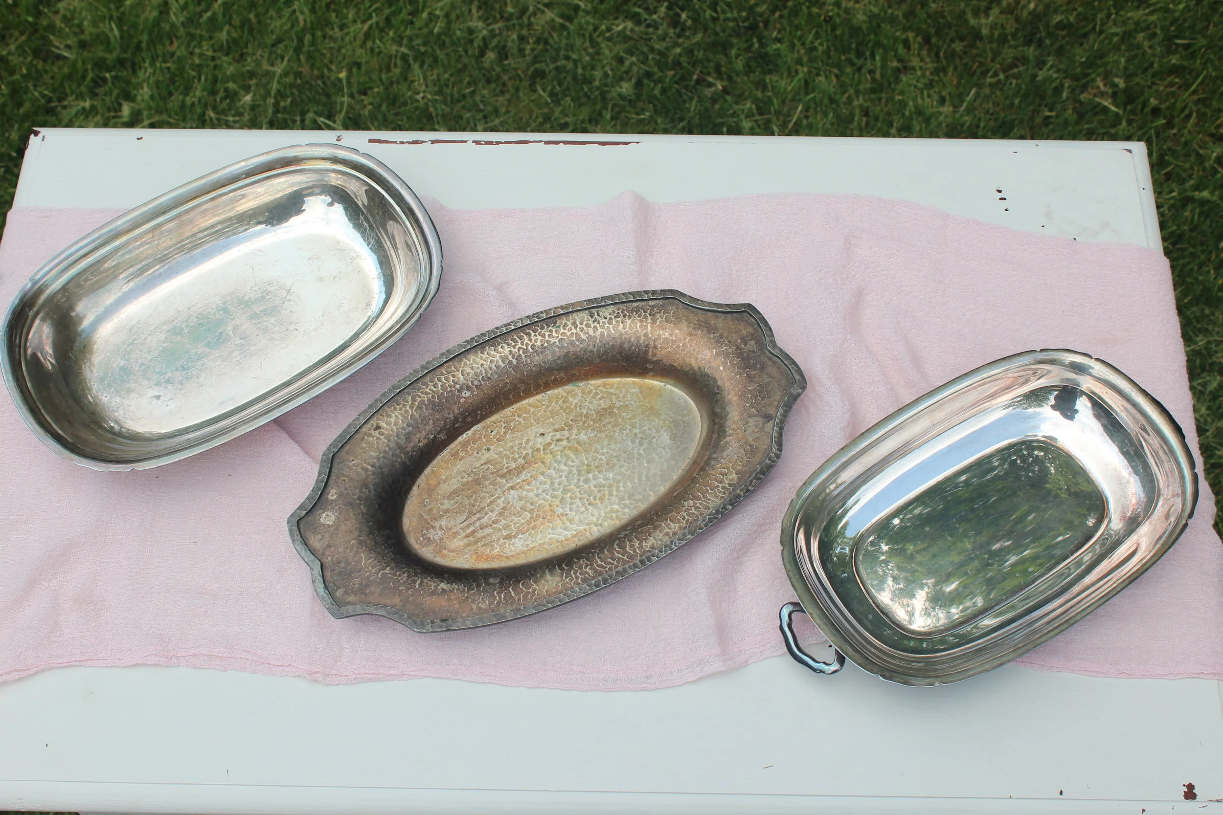Antiqued Silver Platters