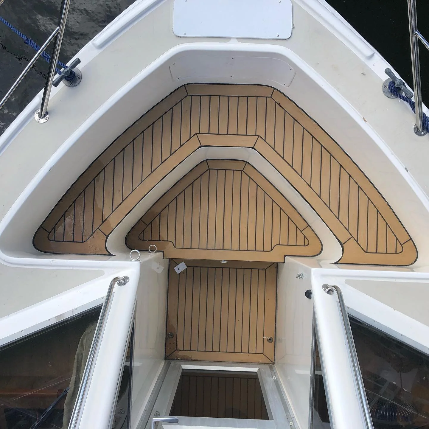 Good work Jack from #barnsbrinkcraft fitting these Flexiteek (teak/black) decks during lock down! Great installation.  #rofixrestoration #flexiteek2g #norfolkbroads #decking #boats #suffolkcounty #fitting #sailing #boat #goodwork #syntheticteak