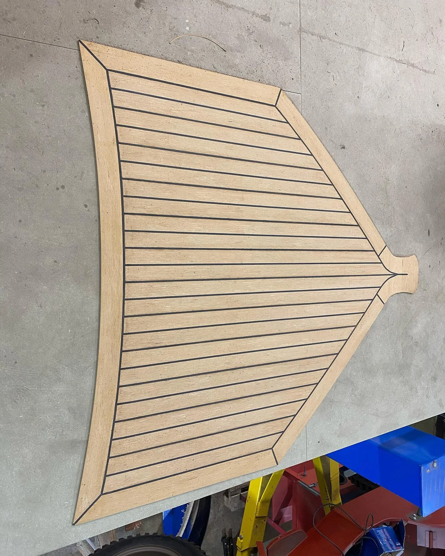 Great looking foredeck section. Colour teak #flexiteek2g #rofixrestoration #boats #yachts #marina #sailing #norfolkbroads #suffolk #norfolk #cambridage #eastanglia #synthetic