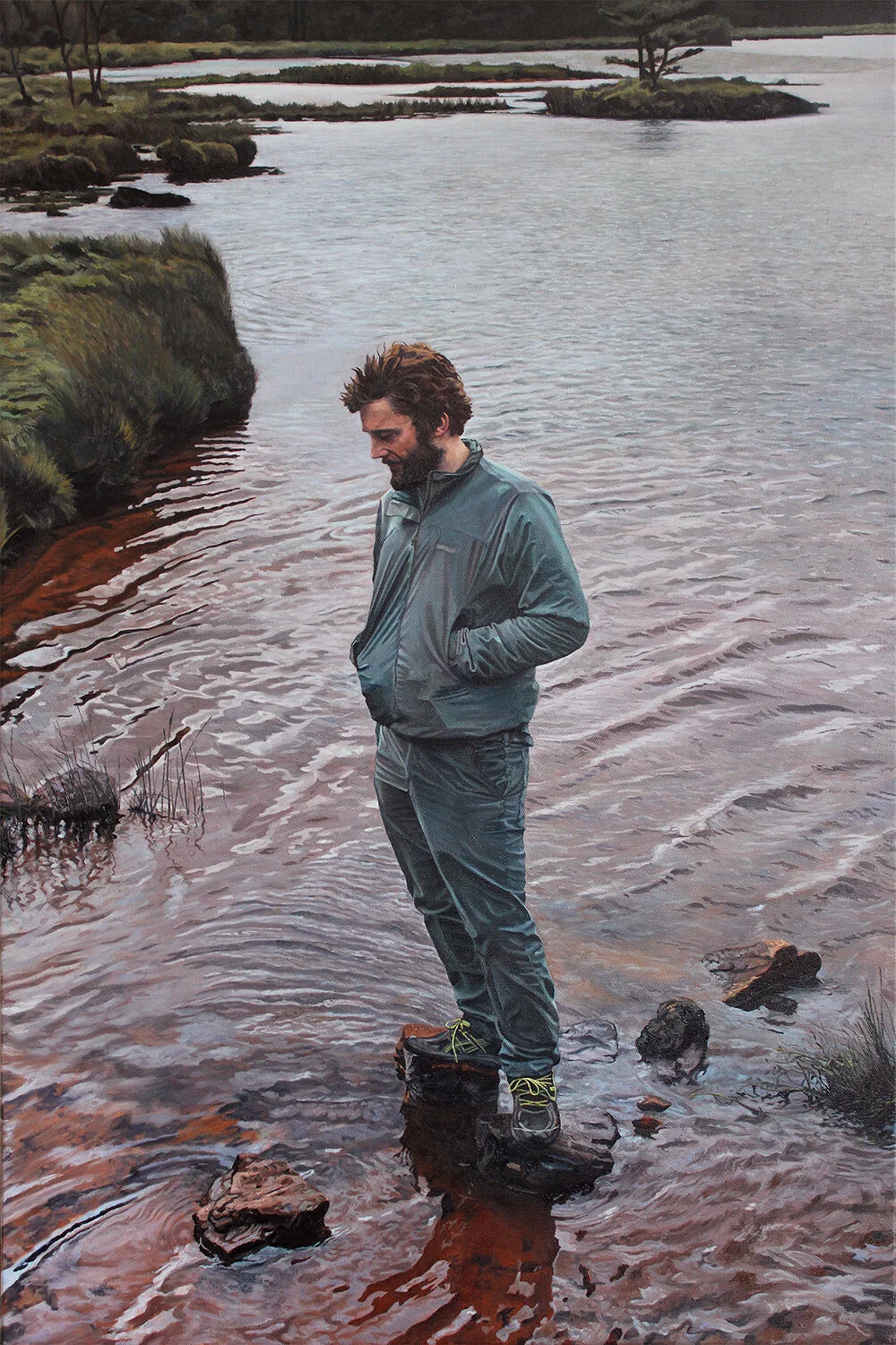  'Surface Tension', oil on canvas, 90 x 60cm, 2020 