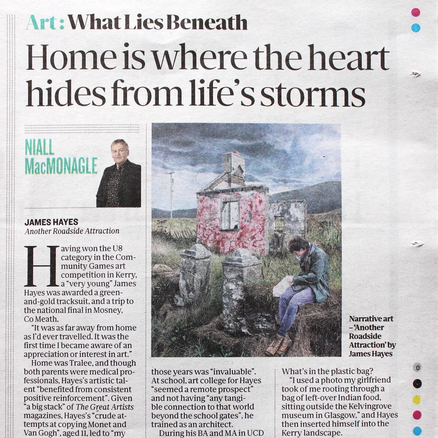 Sunday Independent - 16/07/23 Vol. 118 No. 29
.
Happy to be featured in today's Sunday Independent in Niall MacMonagle's column - 'What Lies Beneath'.
.
Sincerely grateful to Niall for shining a light on my work in this summer&rsquo;s RHA Annual Exhi