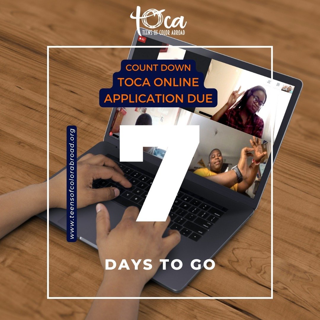 🚨 TOCA REMINDER ALERT 🚨

There are only 7 days left to apply for TOCA's Online summer program!

Our current program offerings are: Introduction to Arabic, Introduction to French, Introduction/Advanced Spanish. There are no required financial costs 