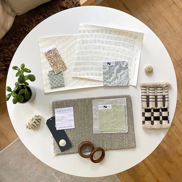 @rebecca_atwood and I have been working remotely on a project with @real_simple Magazine. We&rsquo;re designing the Master bedroom for their 2020 Idea House (launching in September) and are excited to share a 1st look at our materials palette, and th