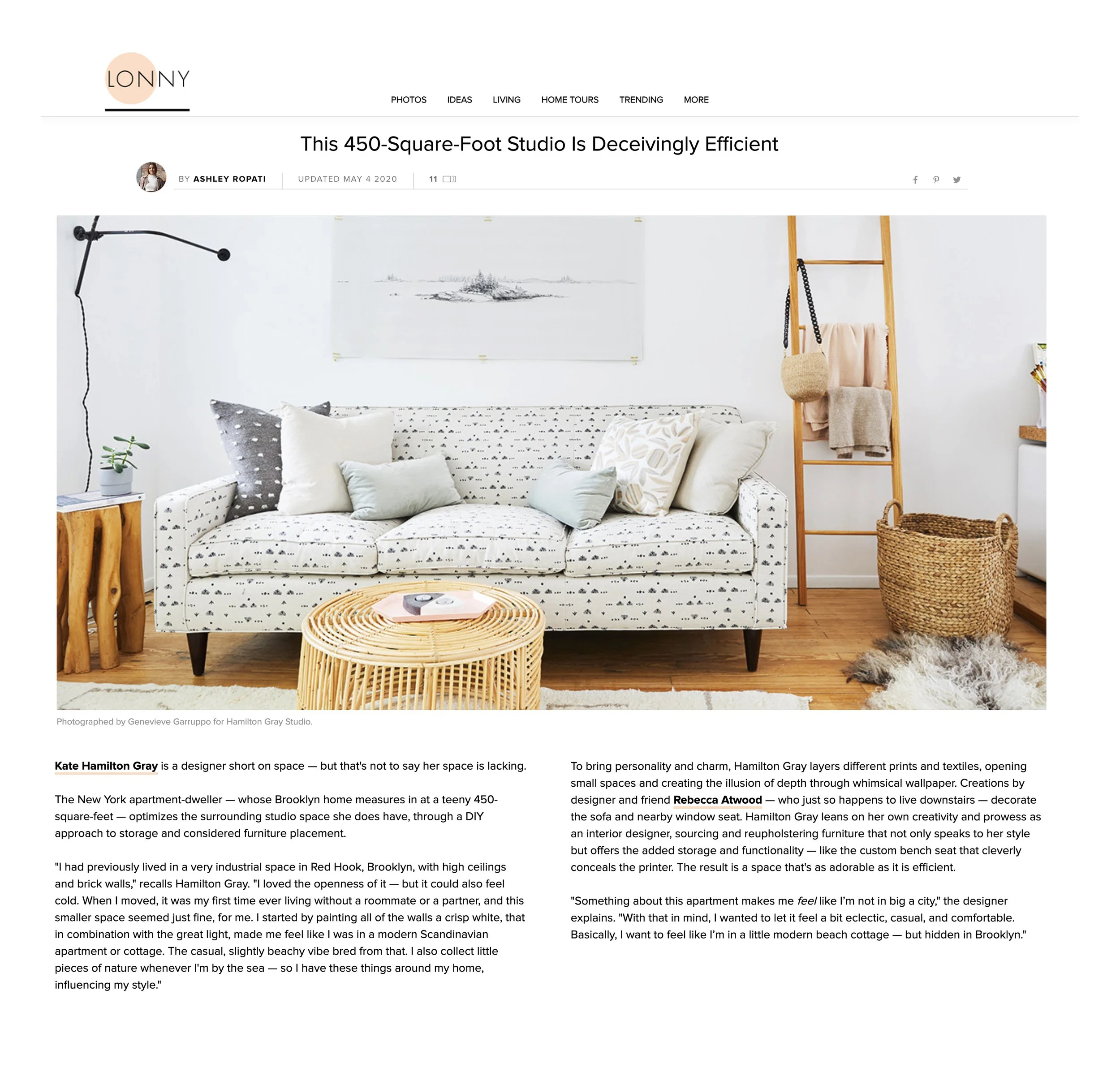 Lonny Feature: Kate's Brooklyn Apartment