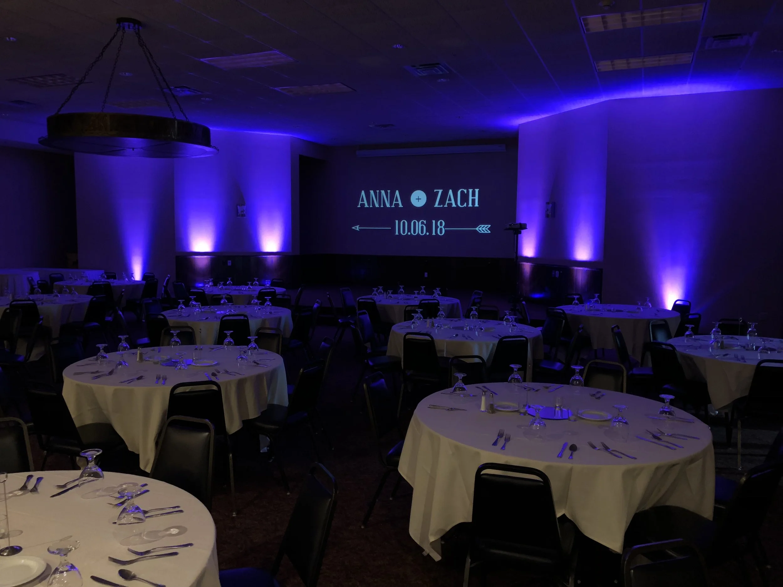 Wedding uplight and monogram combo