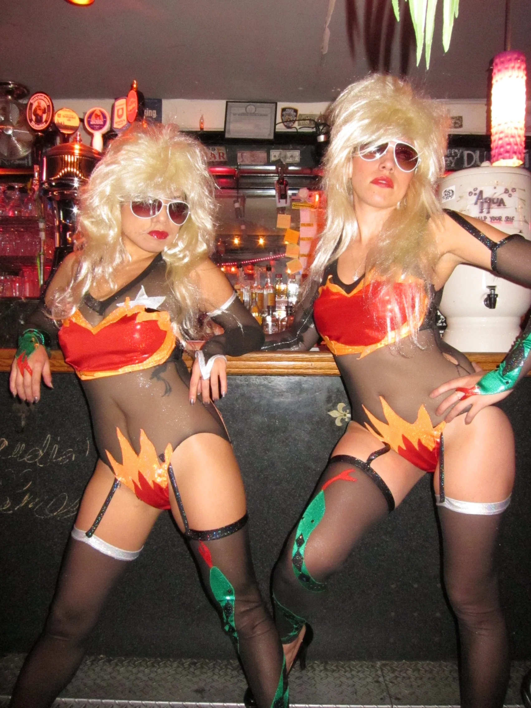  Rhinestone Zipper  Calamity Chang and Kiki Valentine, Burlesque Dancers for the band Diamondsnake 