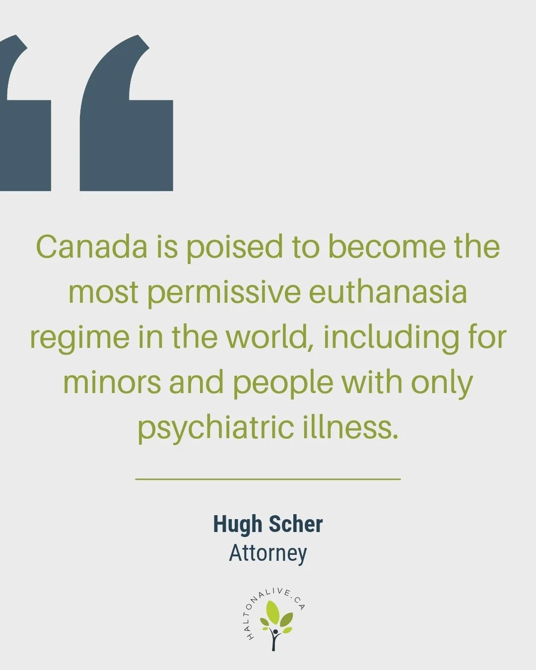 Canada is on track to become the most permissive euthanasia regime in the world -  MAiD even for minors and those struggling with mental illness is being considered.

This is not compassion. This is abandonment of the most vulnerable.

True dignity m