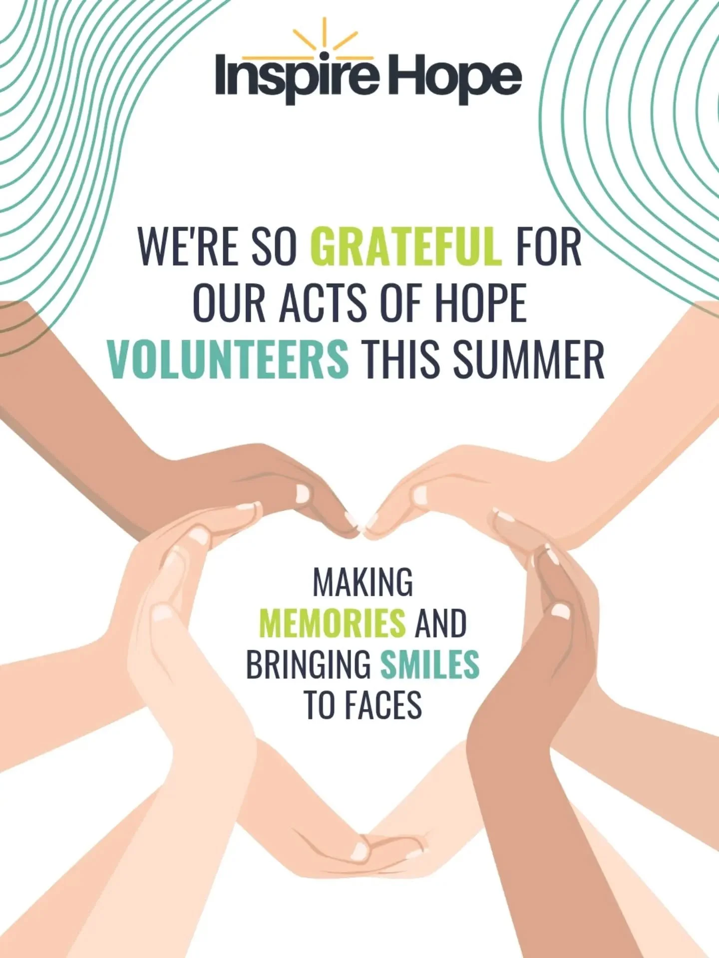 With only a few weeks left of summer, you can still sign up for Acts of Hope!

Look at all of the lovely smiles on the seniors' faces 😊 No doubt that the volunteers did such a great job that day!

Grateful to be part of a community who supports and 