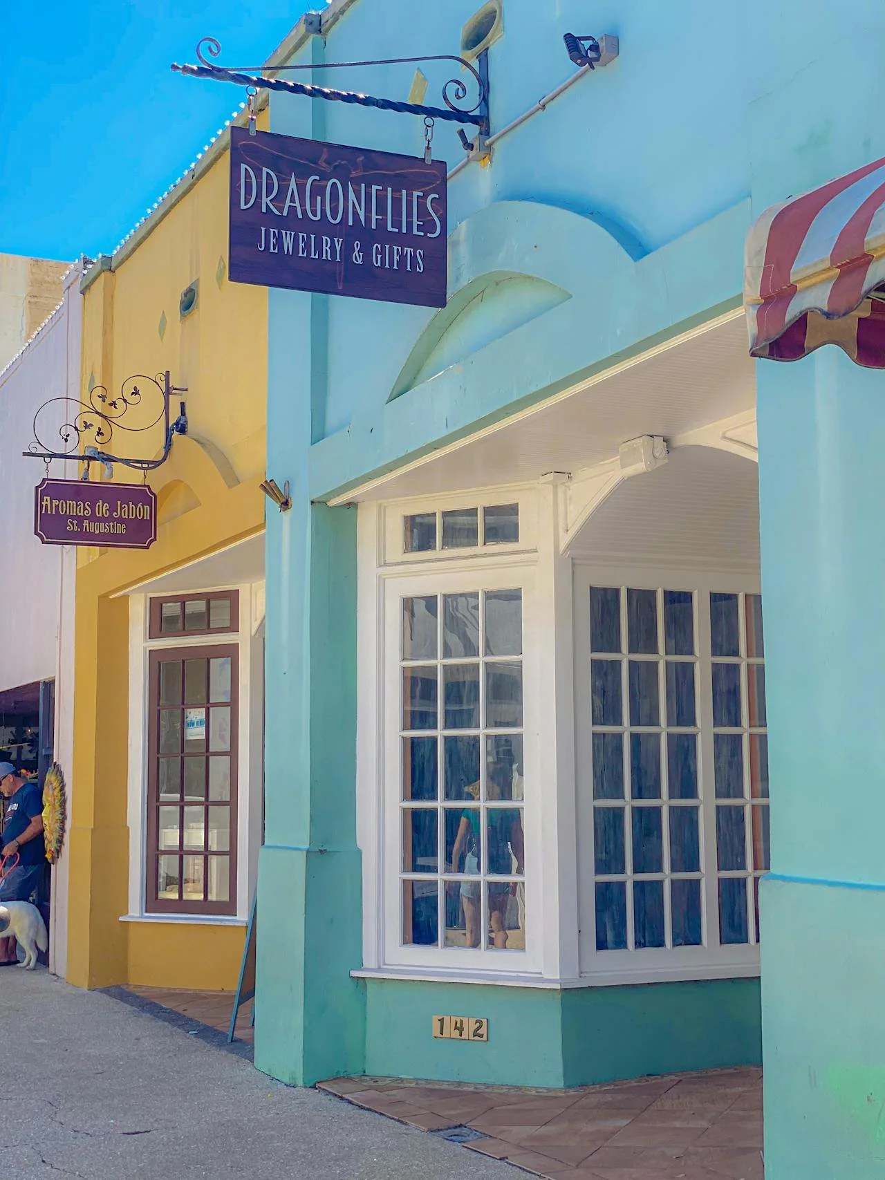 a jewelry and gift shop window