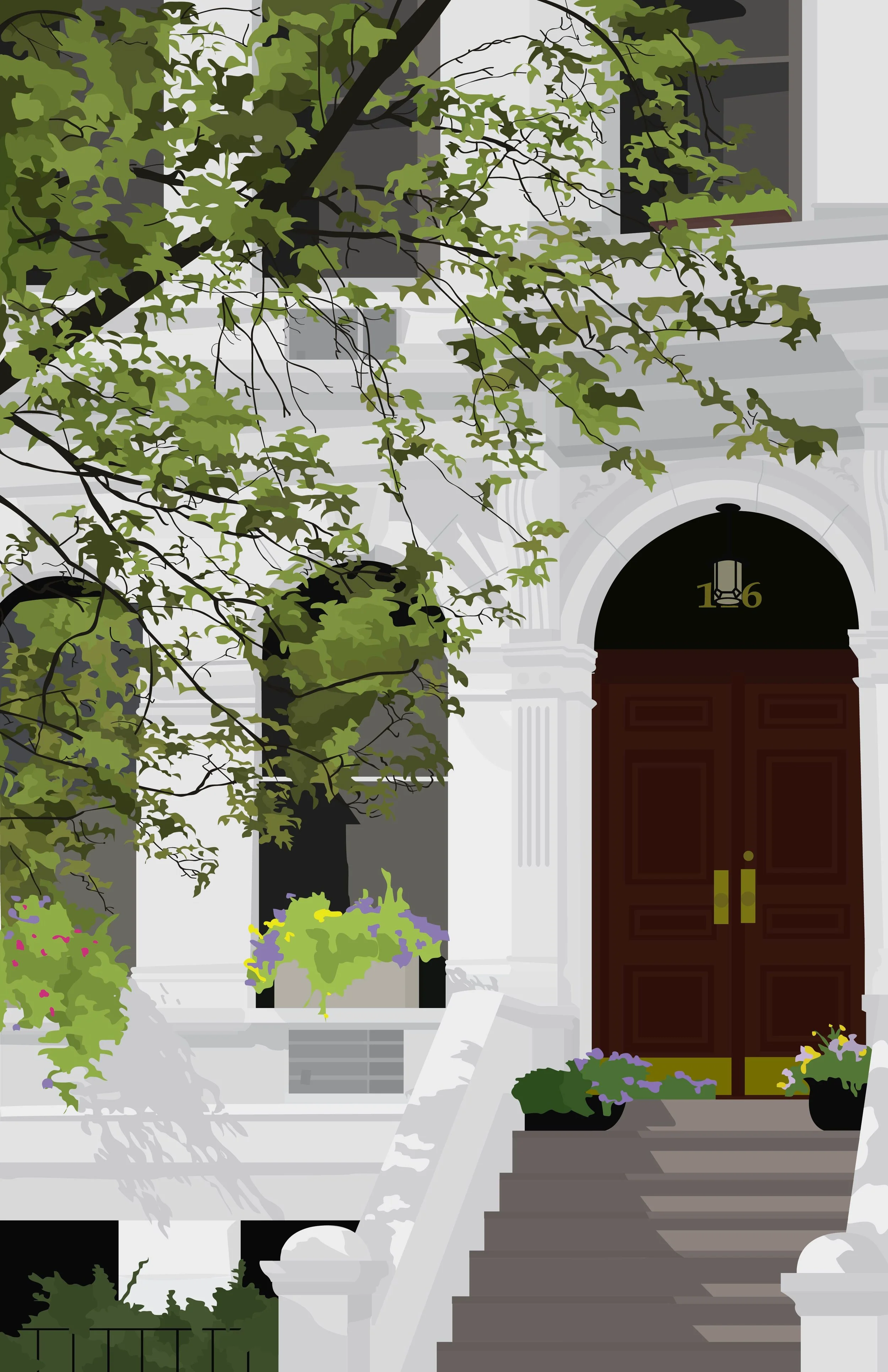  Upper West Side Brownstone in Summer 