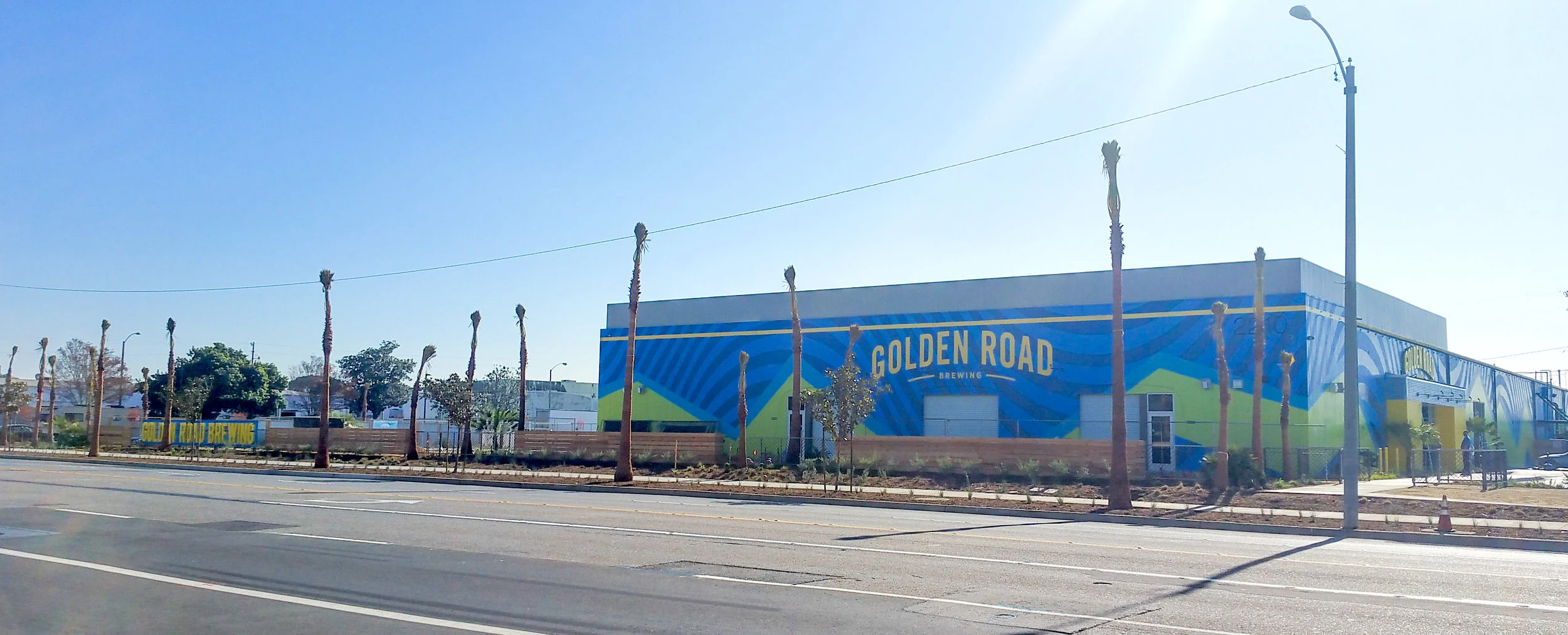 HAND PAINTED MURAL SUPERGRAPHICS - Golden Road Brewing Anaheim CA