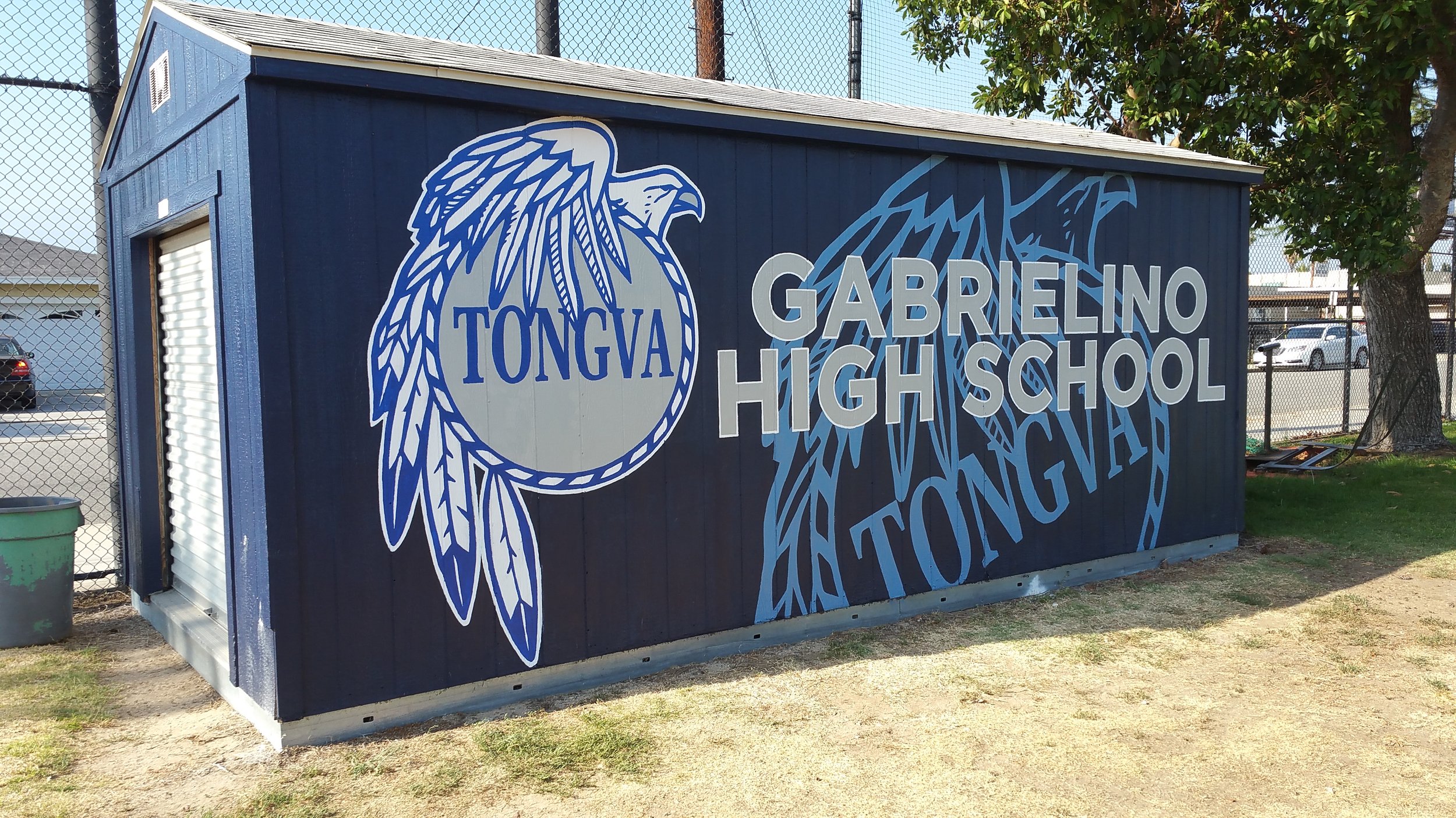 Gabrielino High School Baseball hand painted school sports mural