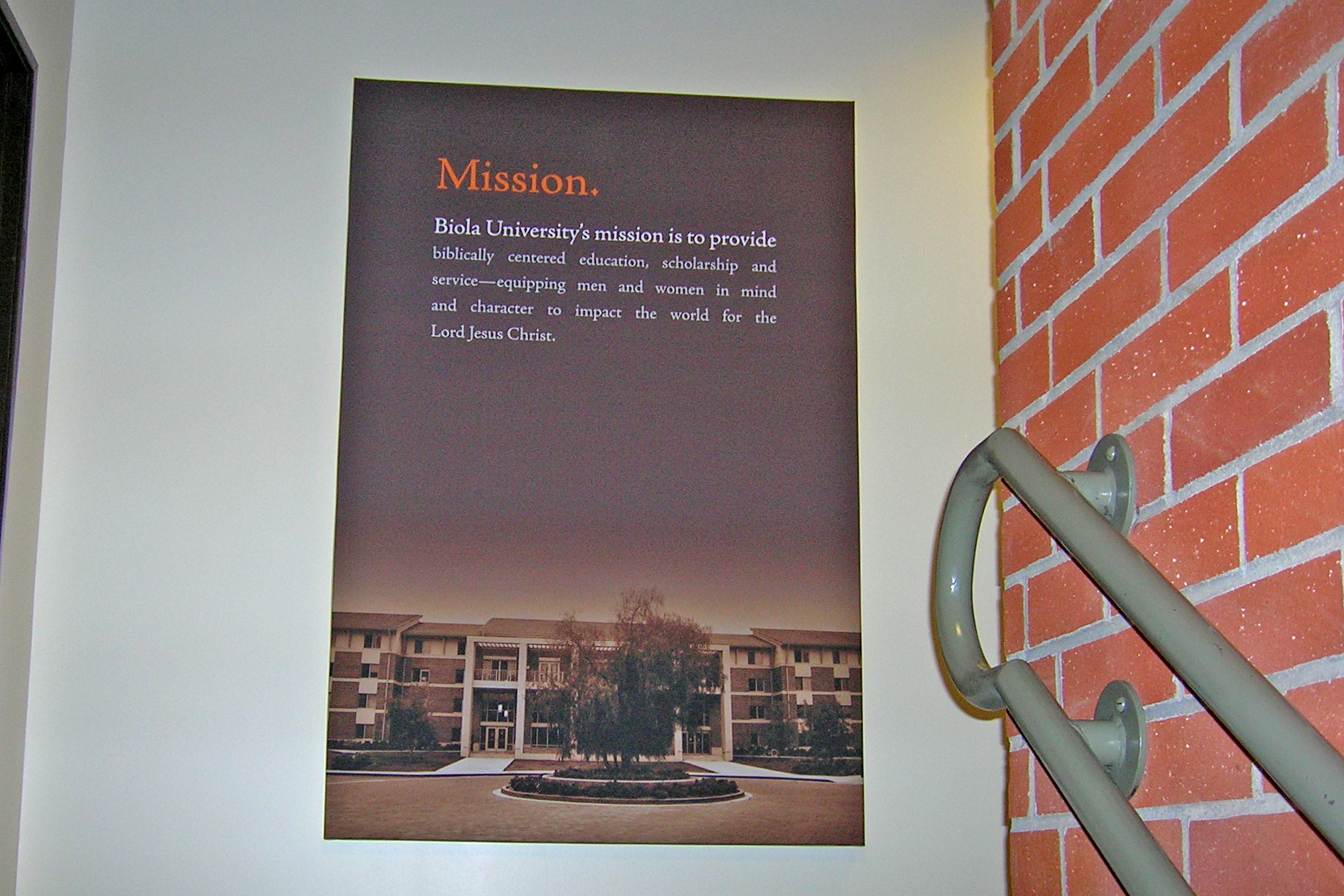 Biola University printed canvas gallery wrap wall display 