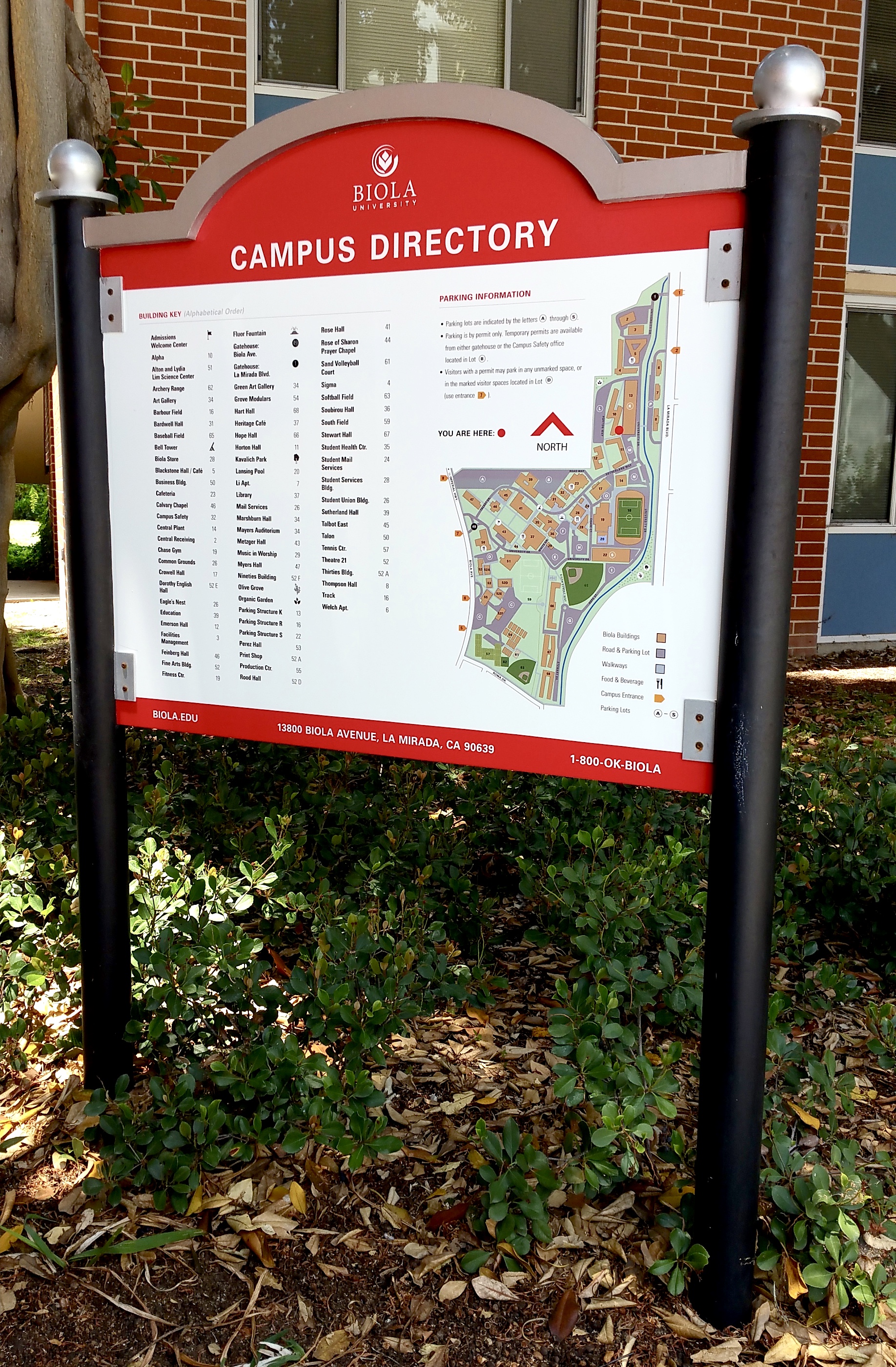 Biola University campus directory