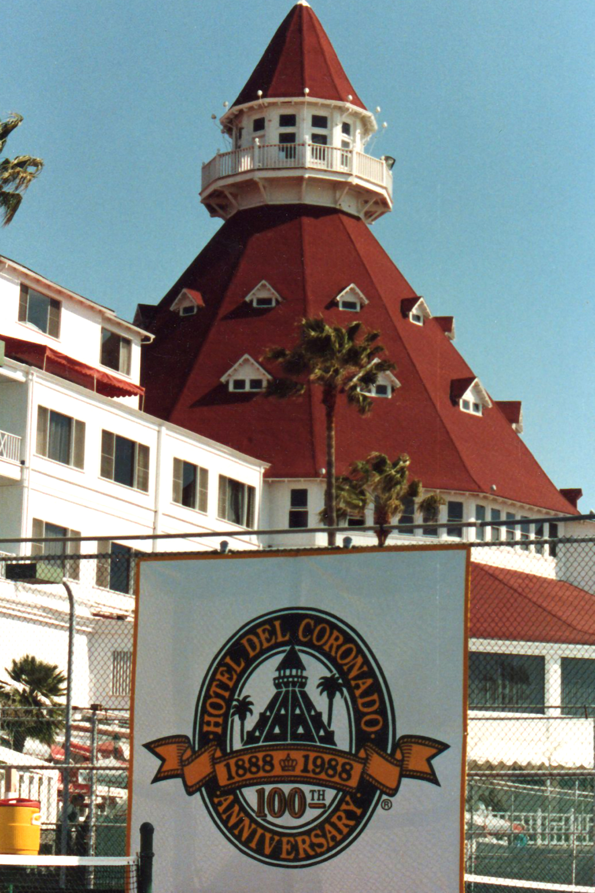 Hand painted 100th anniversary banner Hotel del Coronado