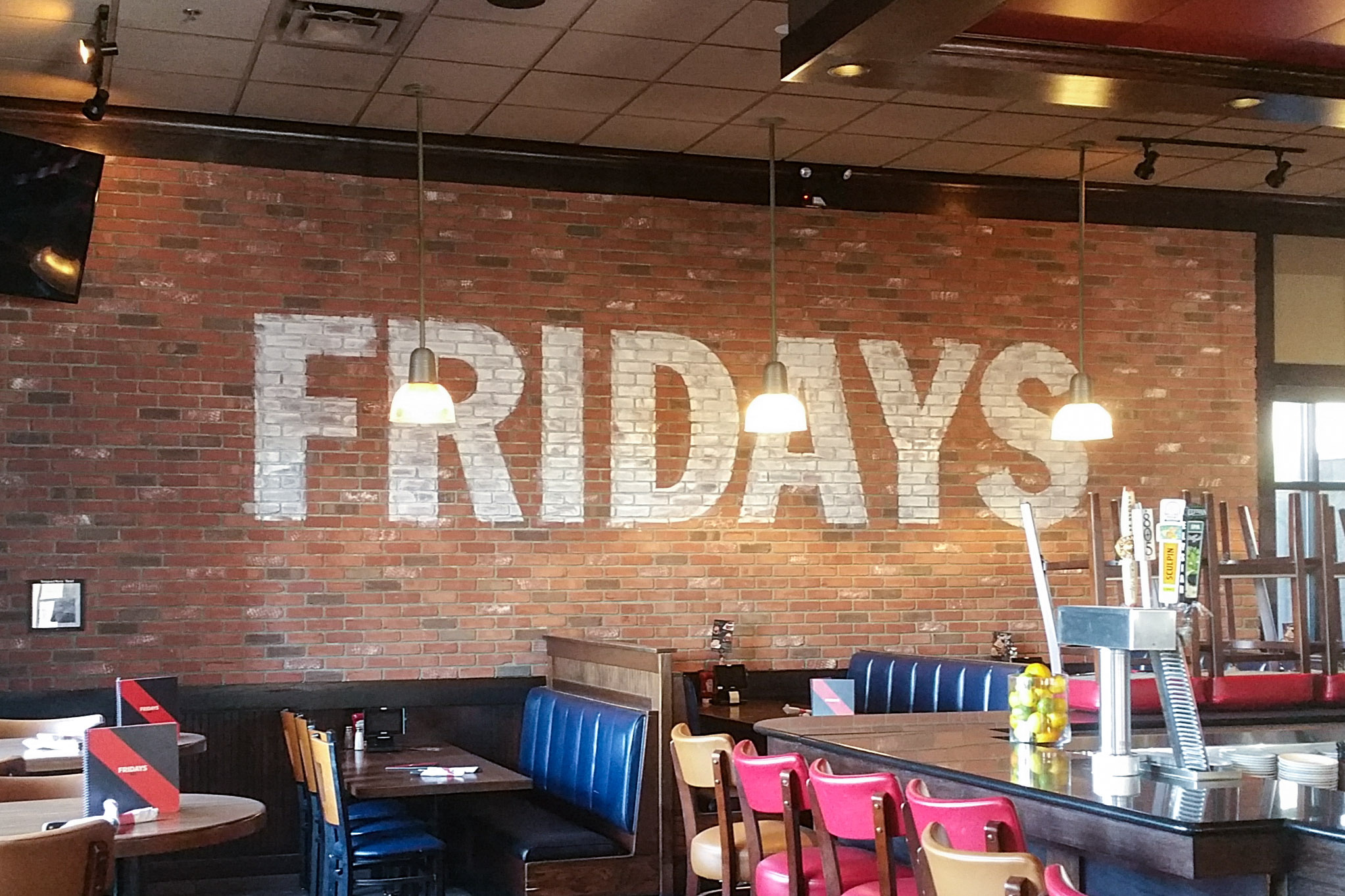 TGI Fridays hand painted ghost sign 
