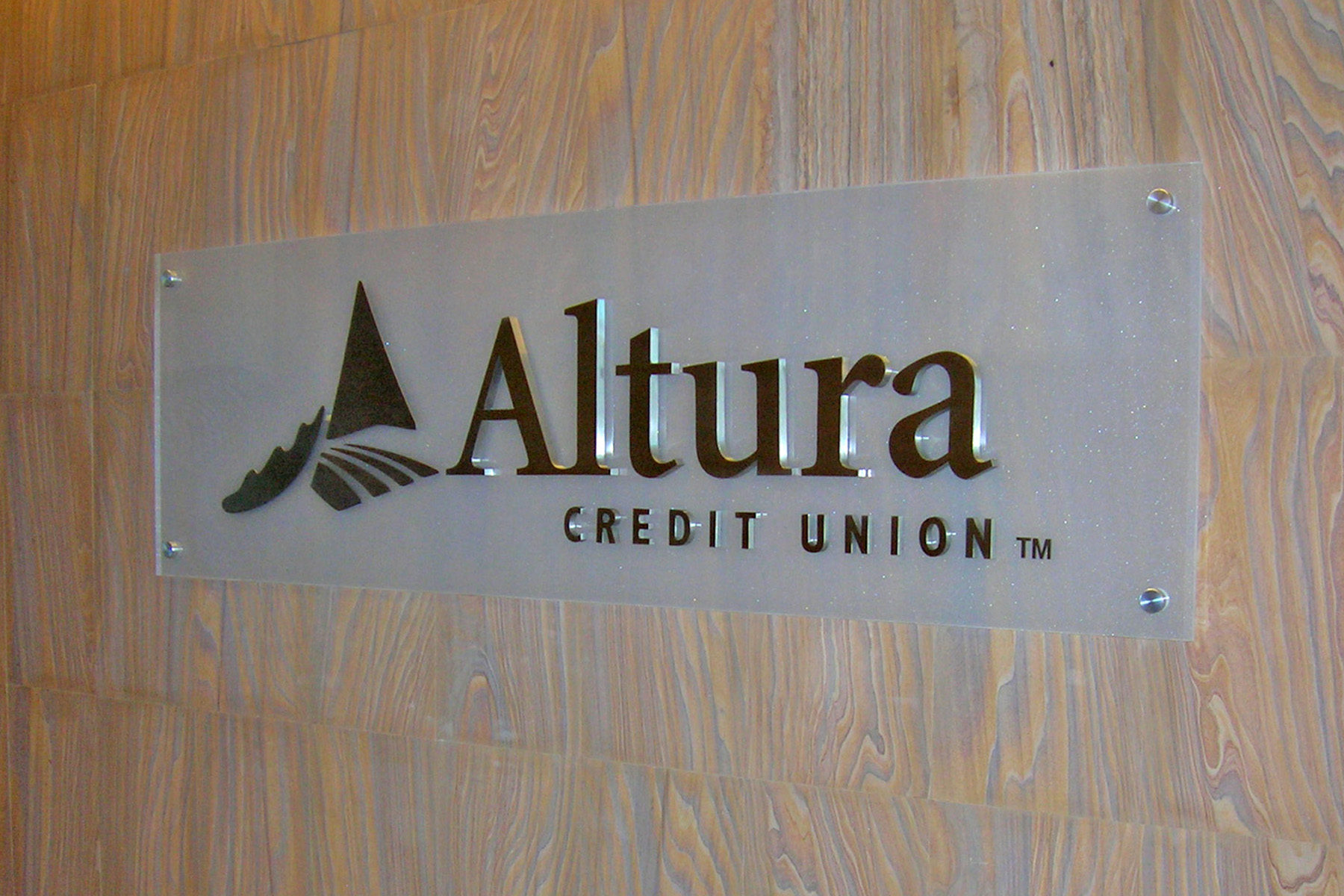 Altura Credit Union corporate reception sign