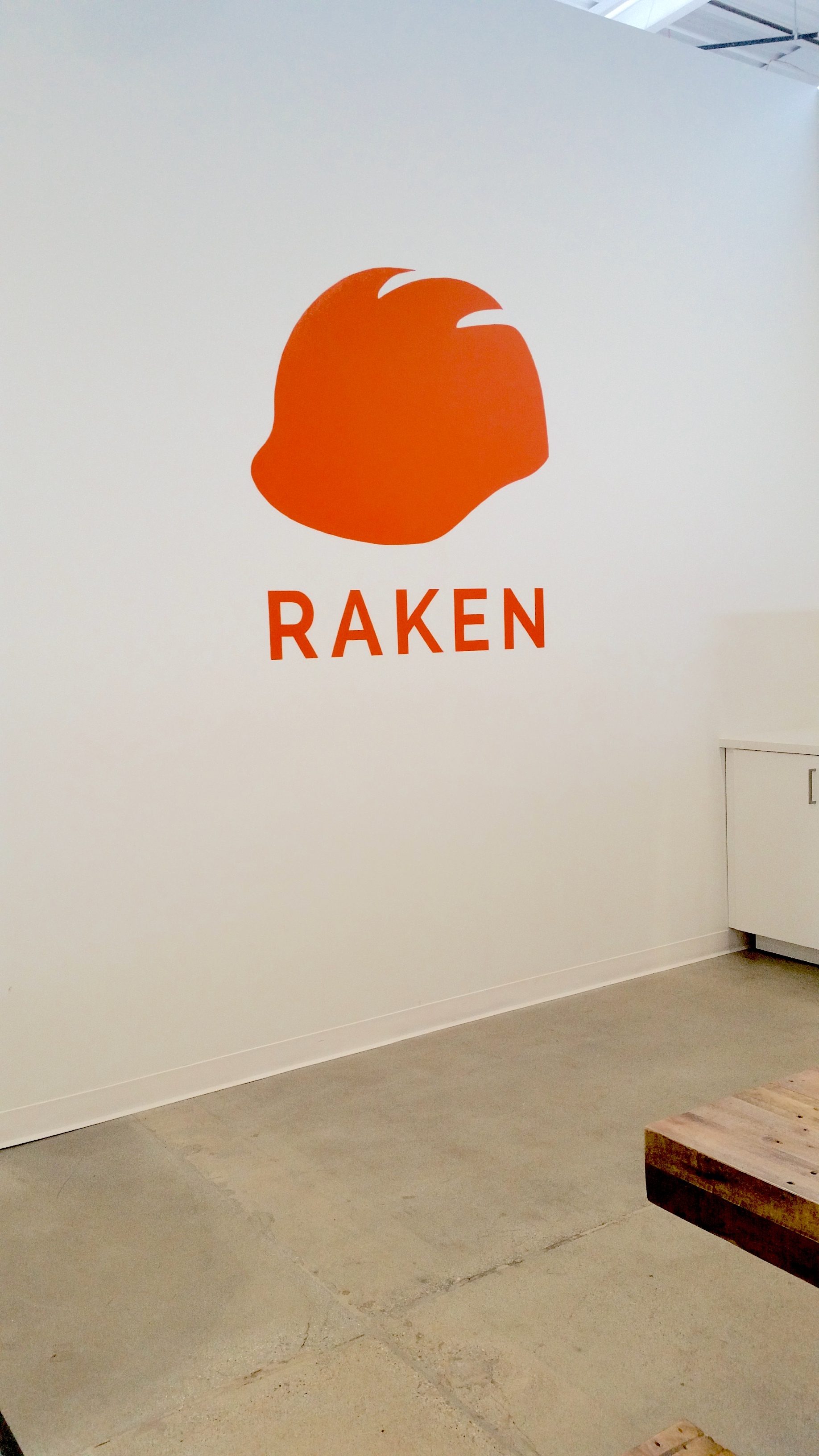 Raken painted office wall graphic