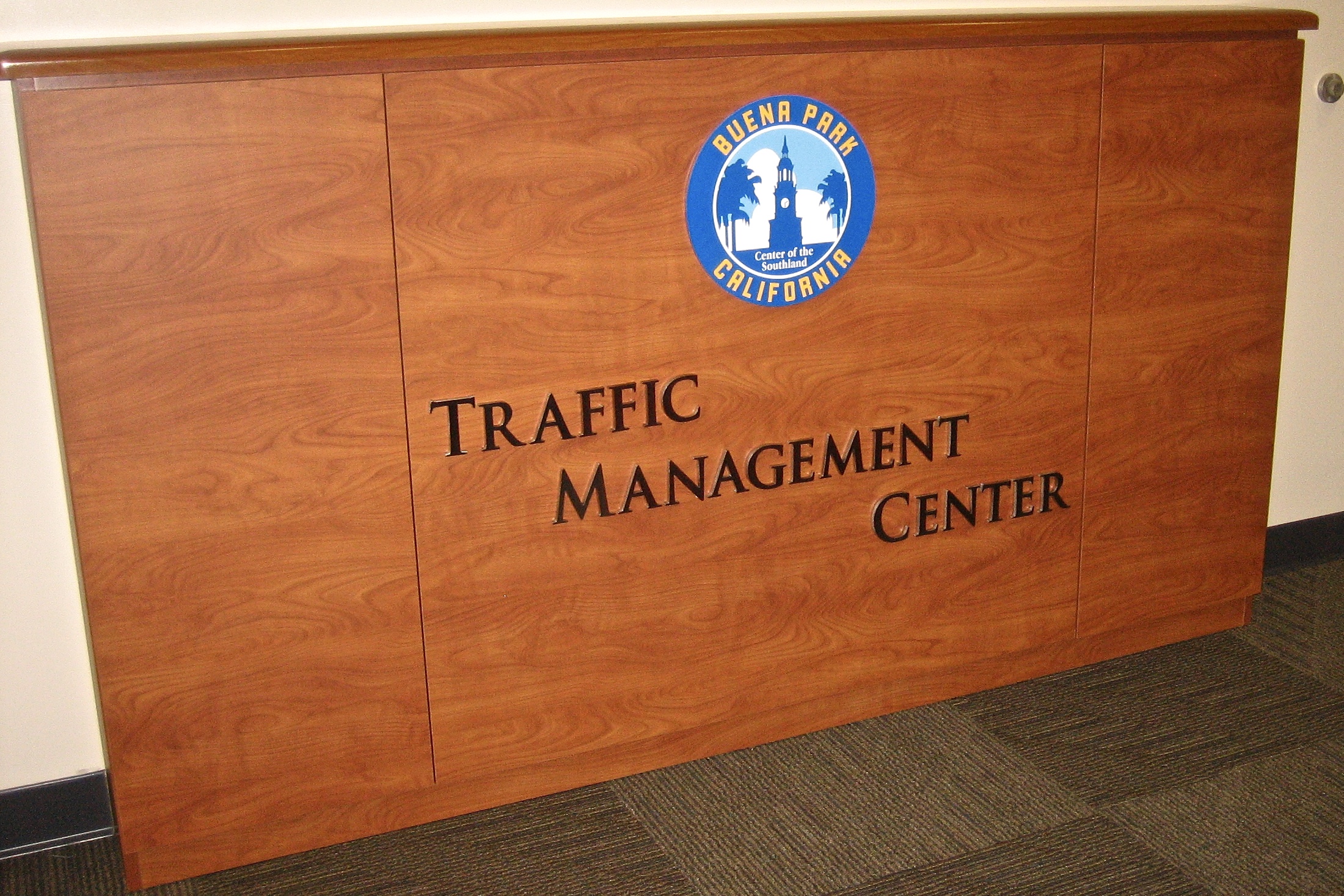City of Buena Park Traffic Management Center display logo