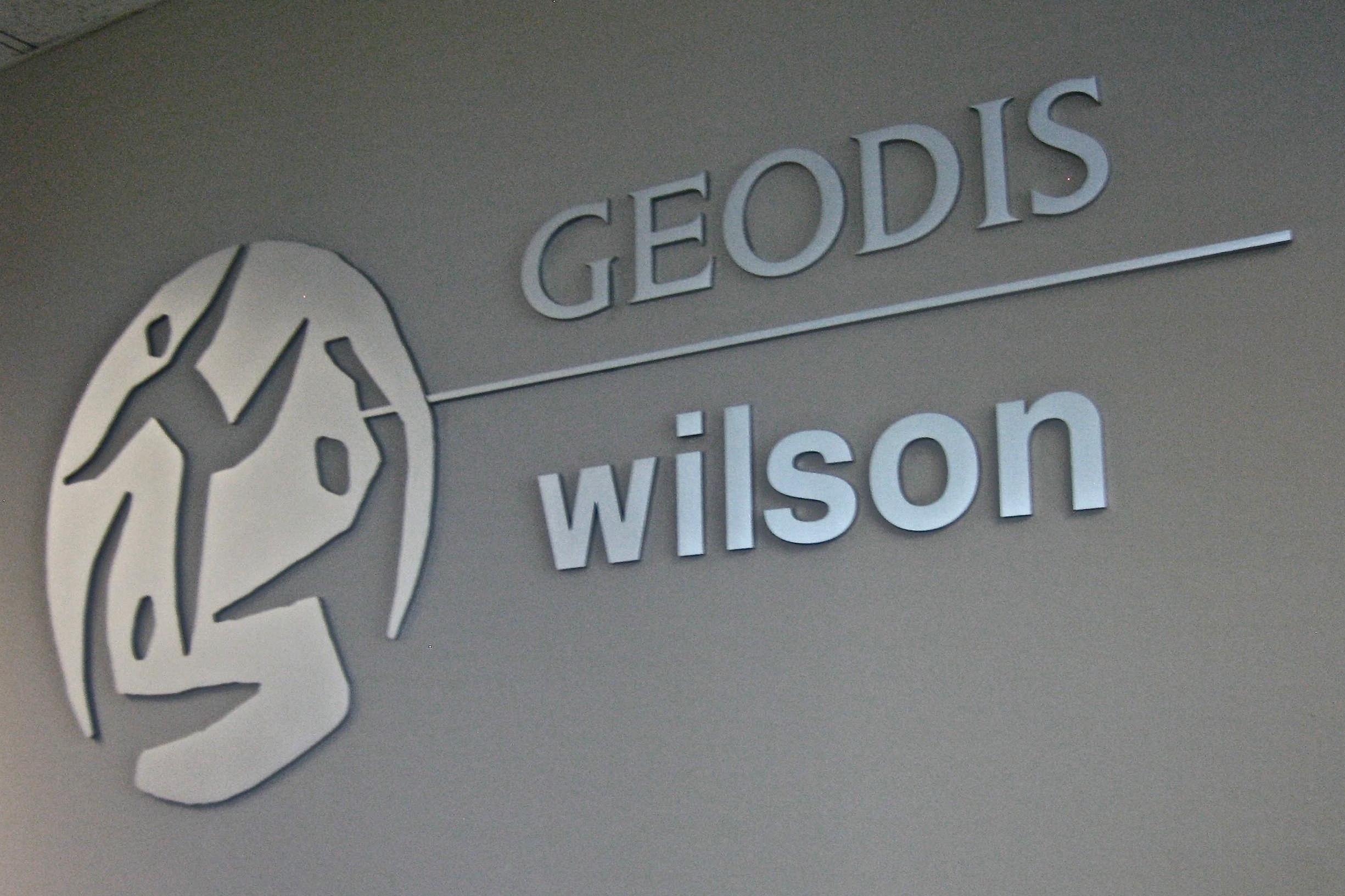 Geodis Wilson reception dimensional logo