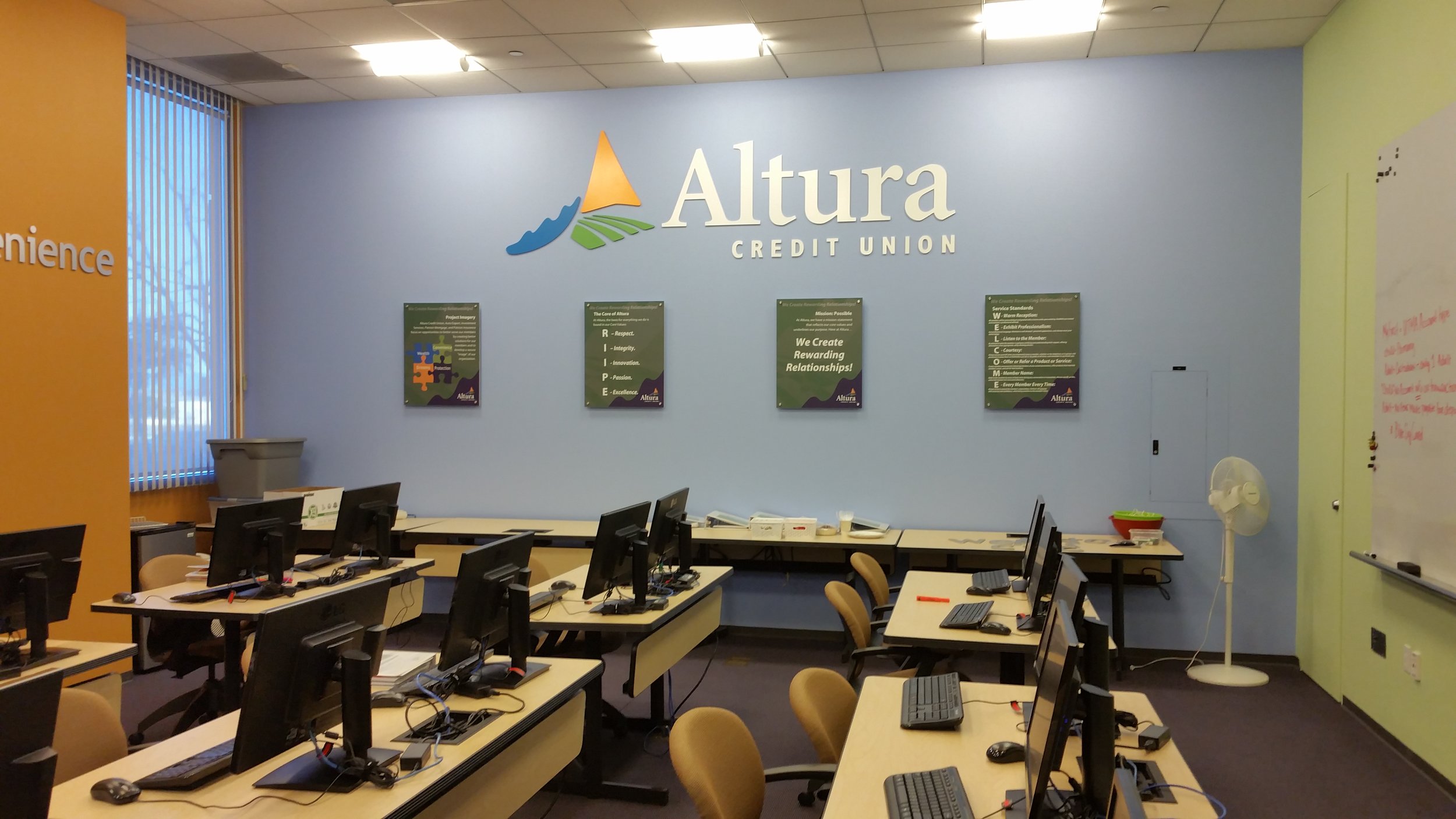 Altura Credit Union training center dimensional logo