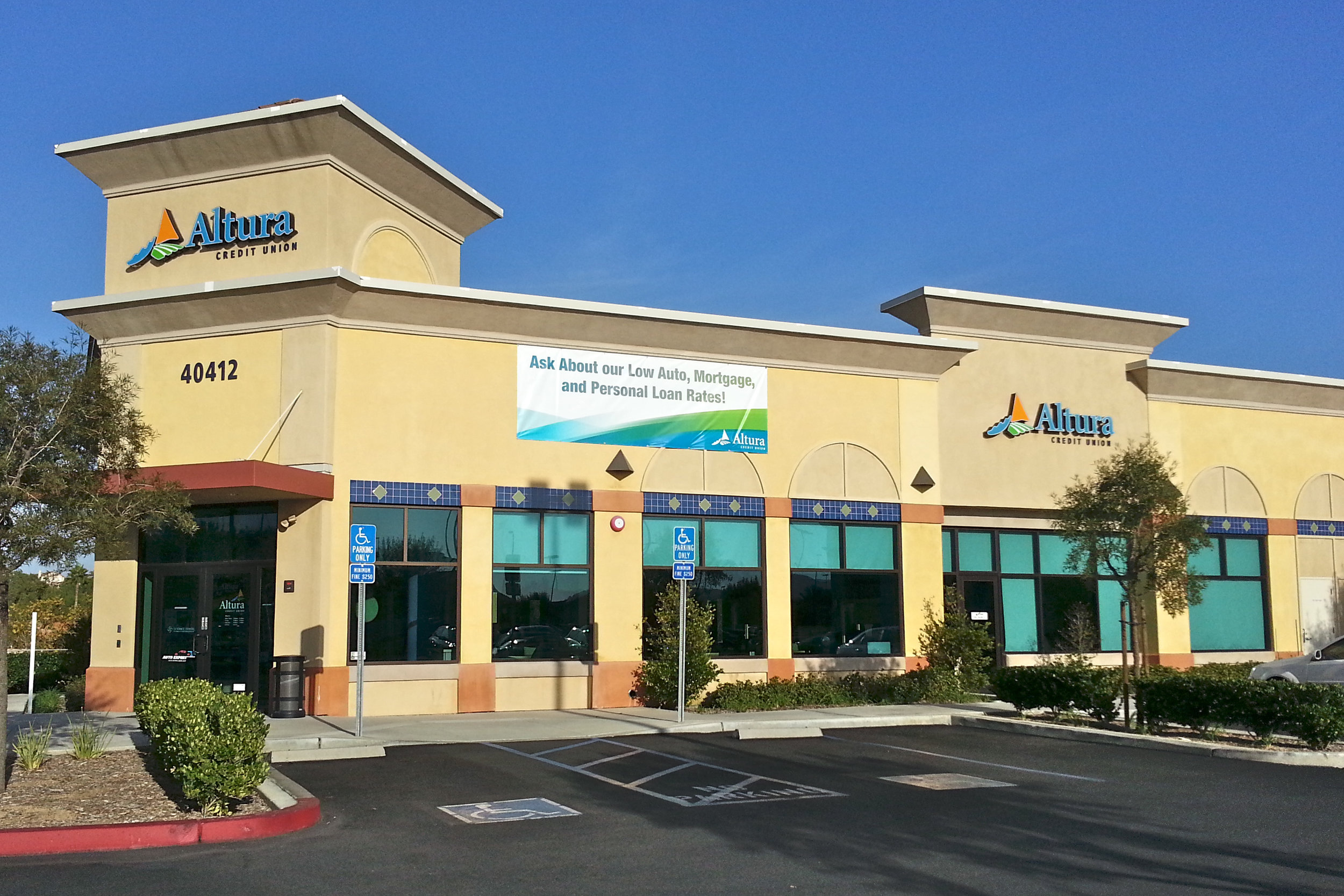 Altura Credit Union promotional wall banner