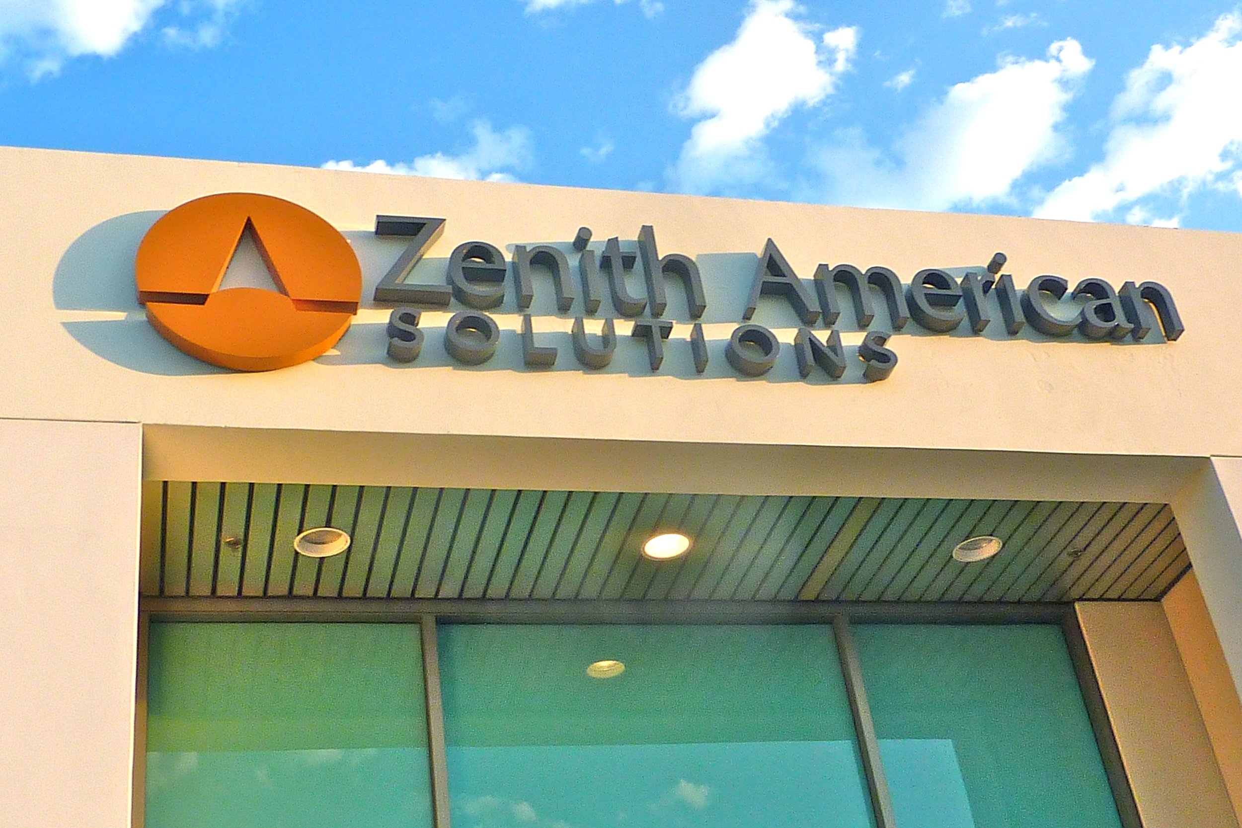Zenith American Solutions dimensional channel letters and logo
