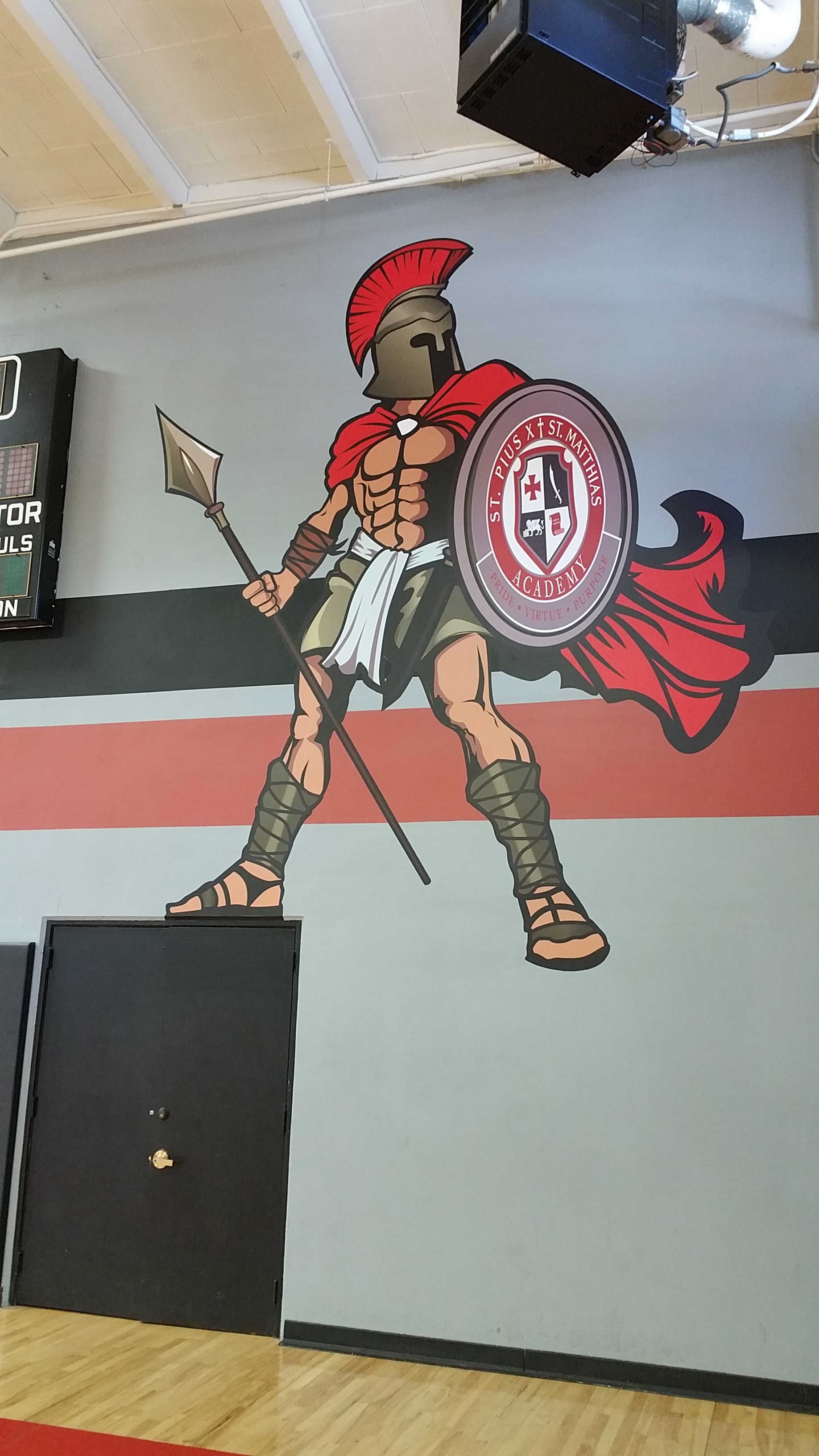 Custom gym wall wrap graphics