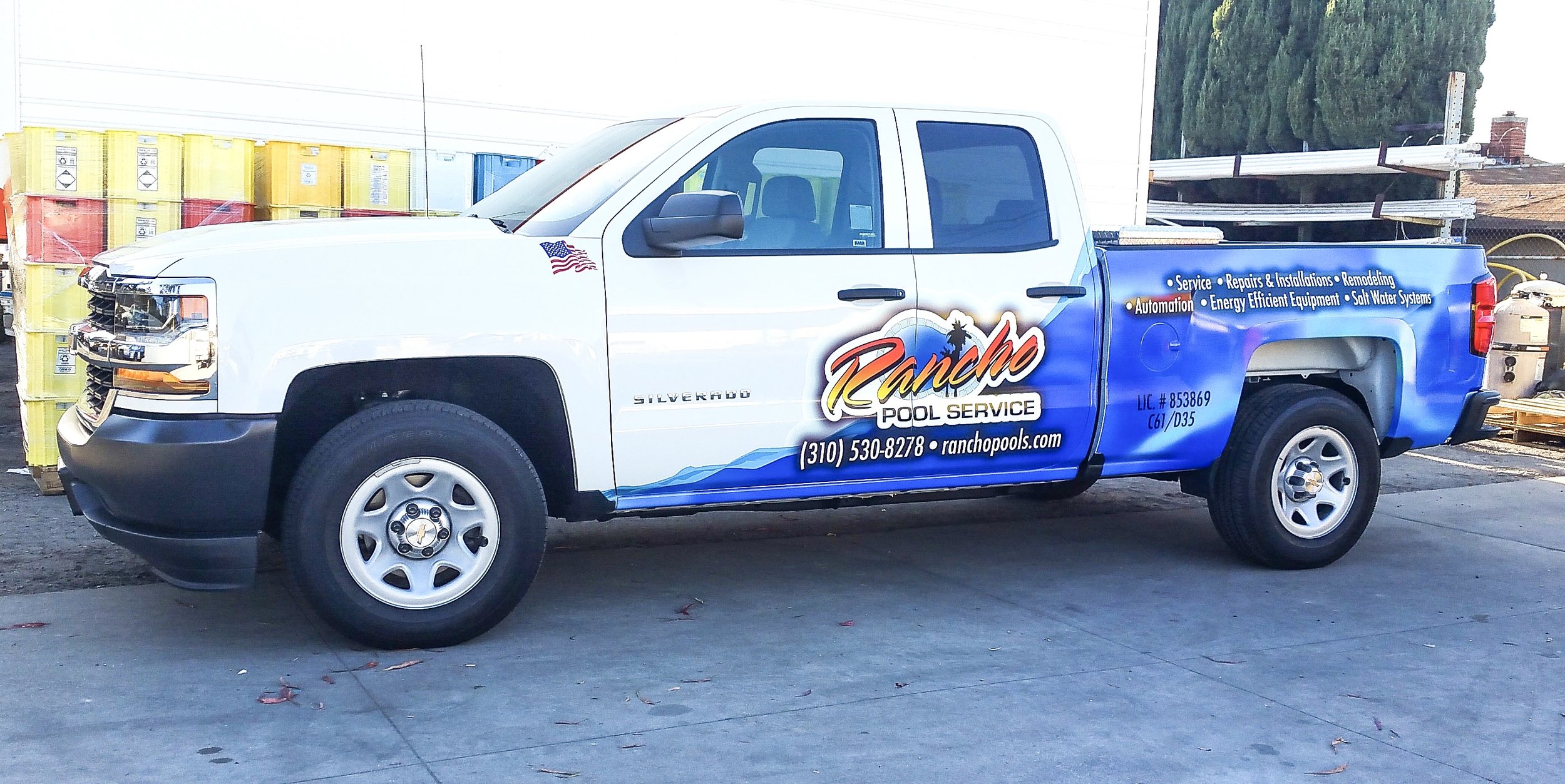 Custom digitally printed truck wrap