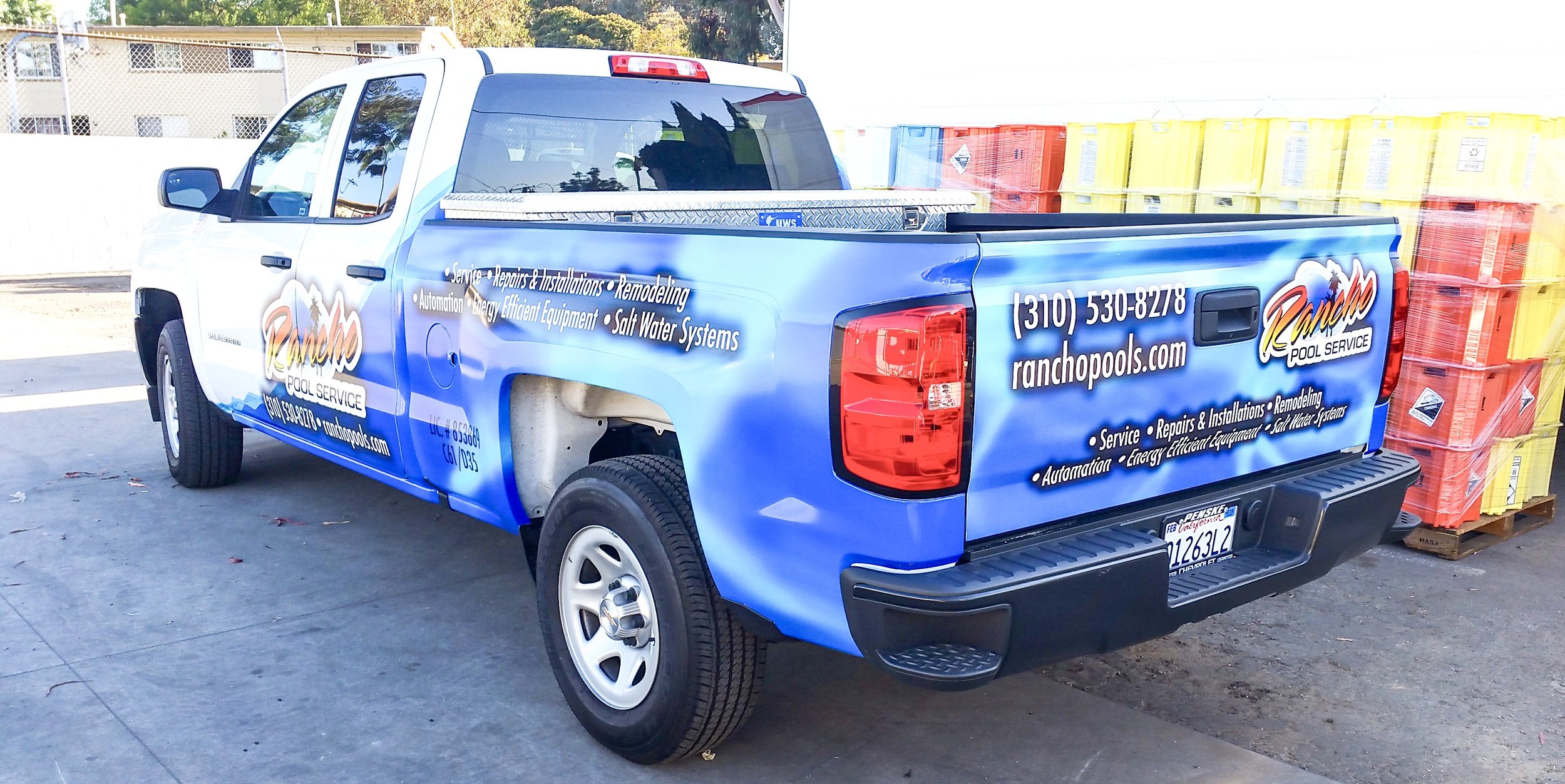 Custom digitally printed truck wrap