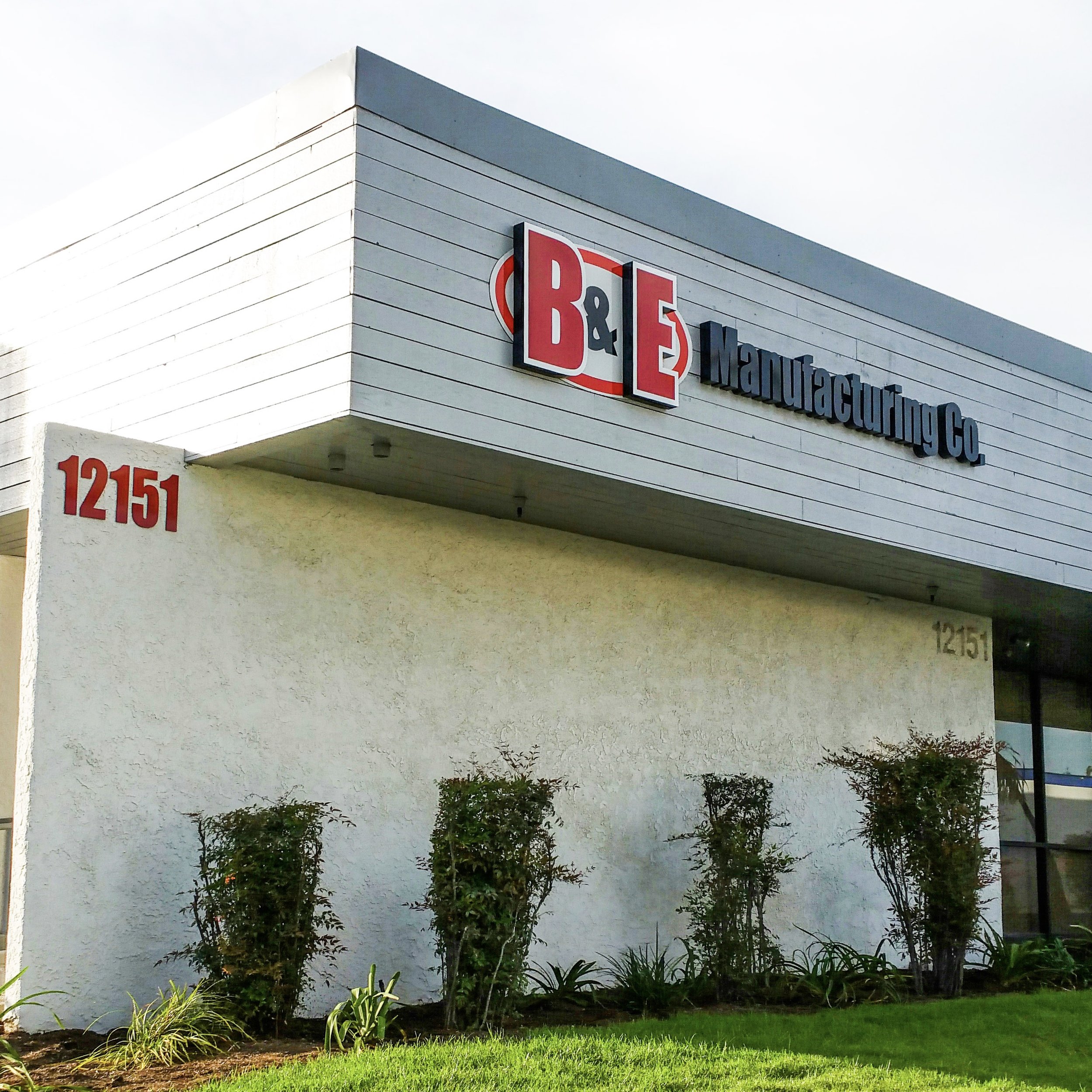 B & E Manufacturing dimensional letters & logo