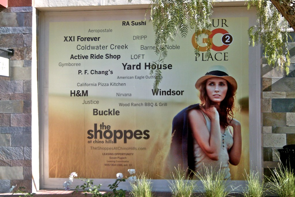 Custom printed mall wall wrap