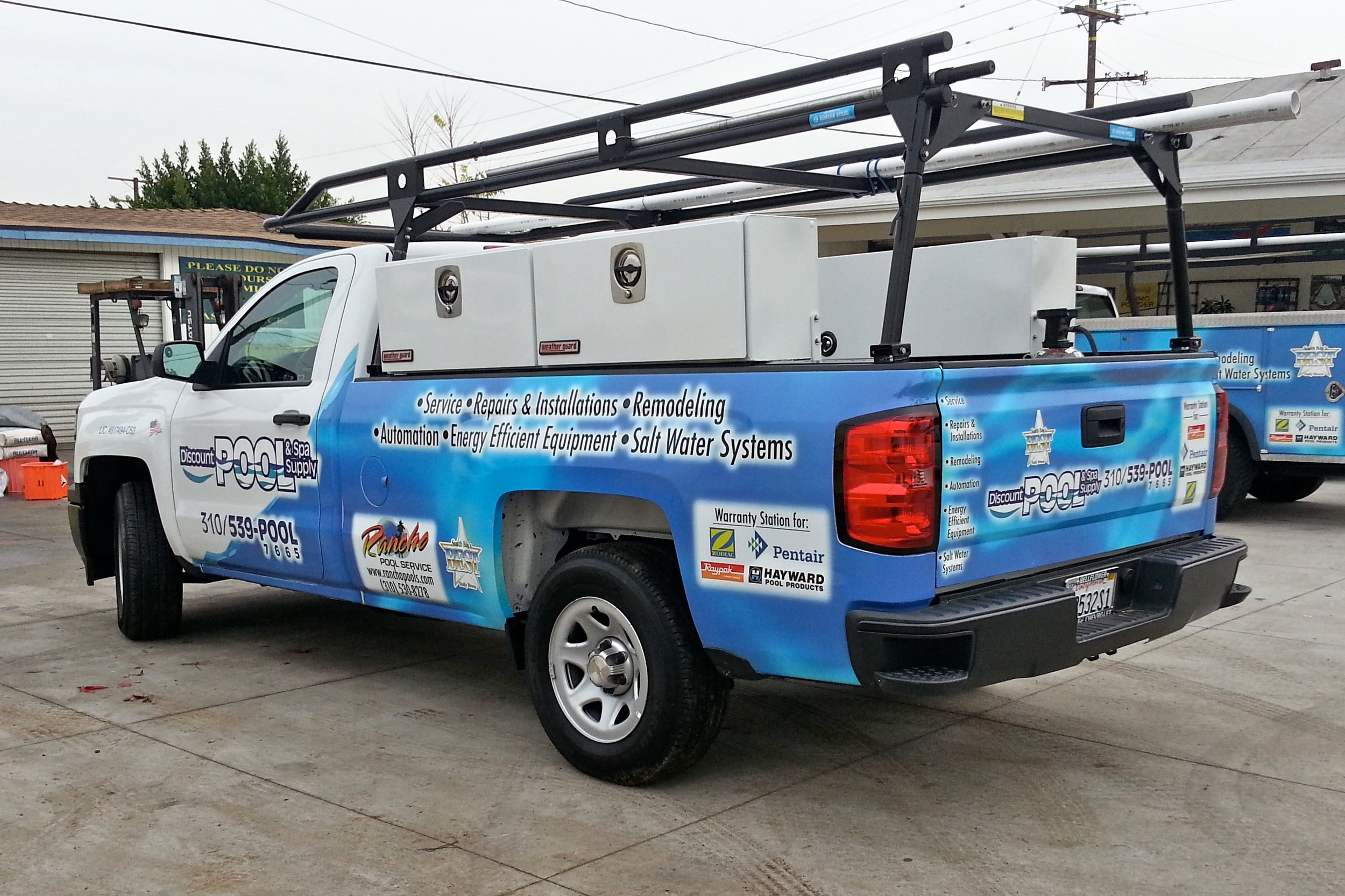 Custom digitally printed truck wrap