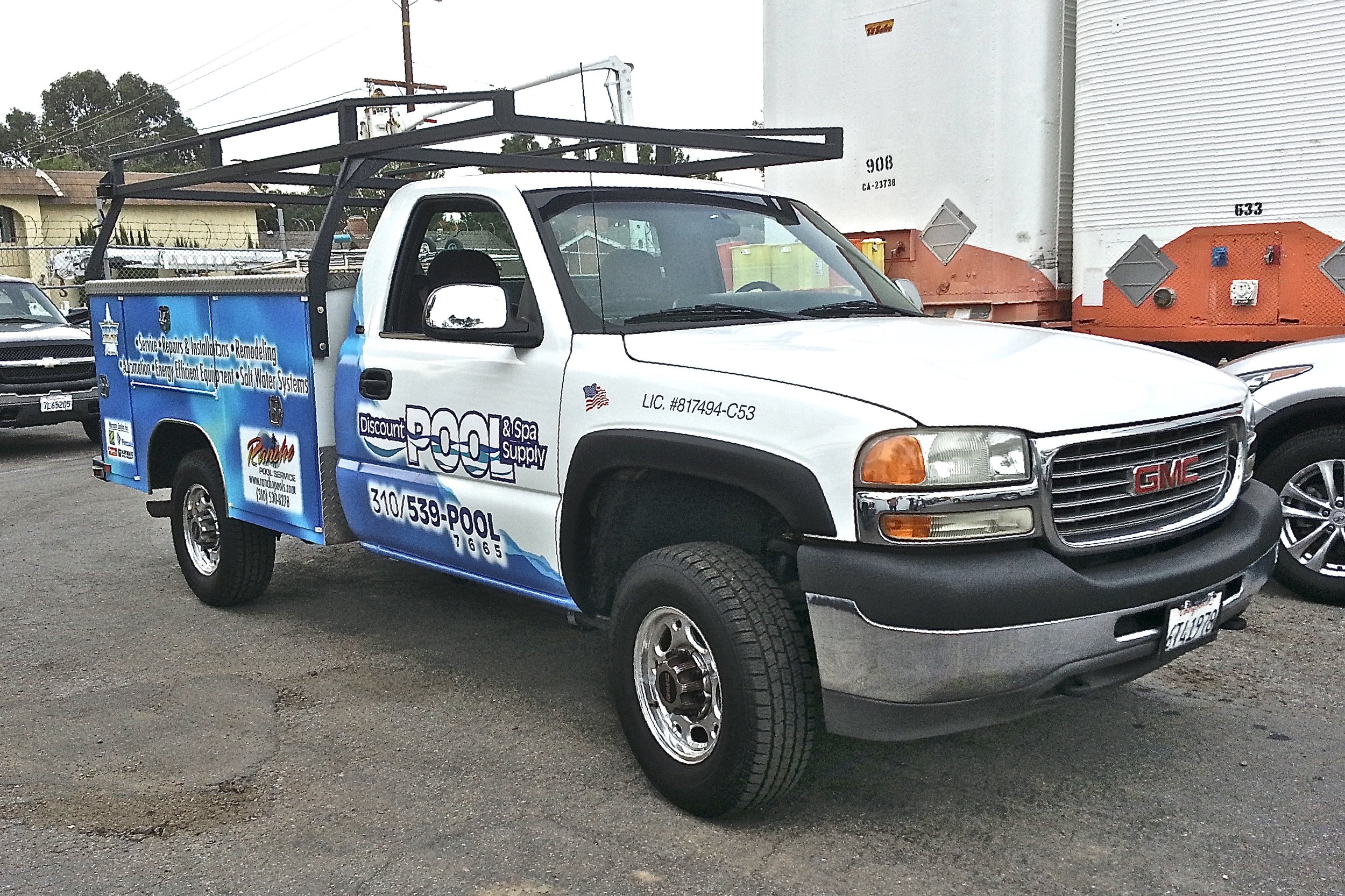 Custom digitally printed truck wrap