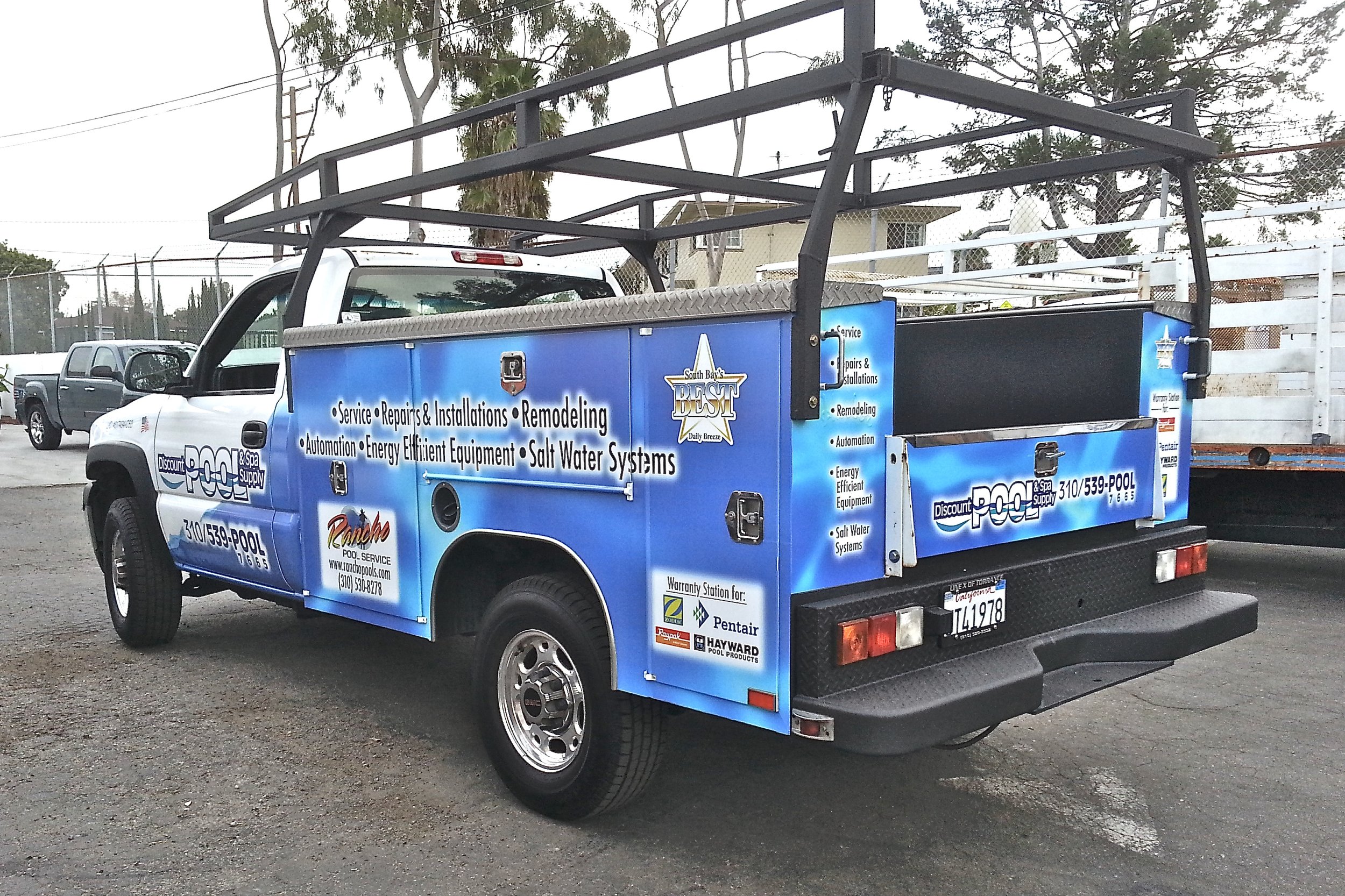 Custom digitally printed truck wrap