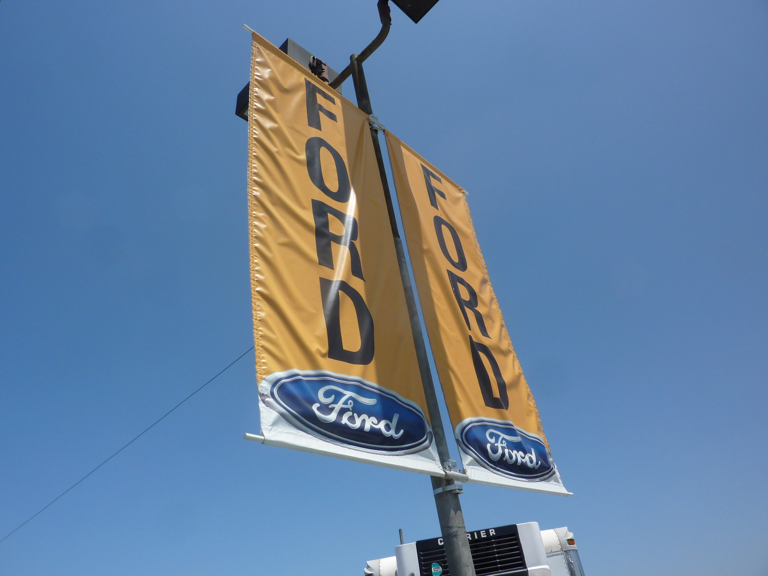 Ford pole display banners