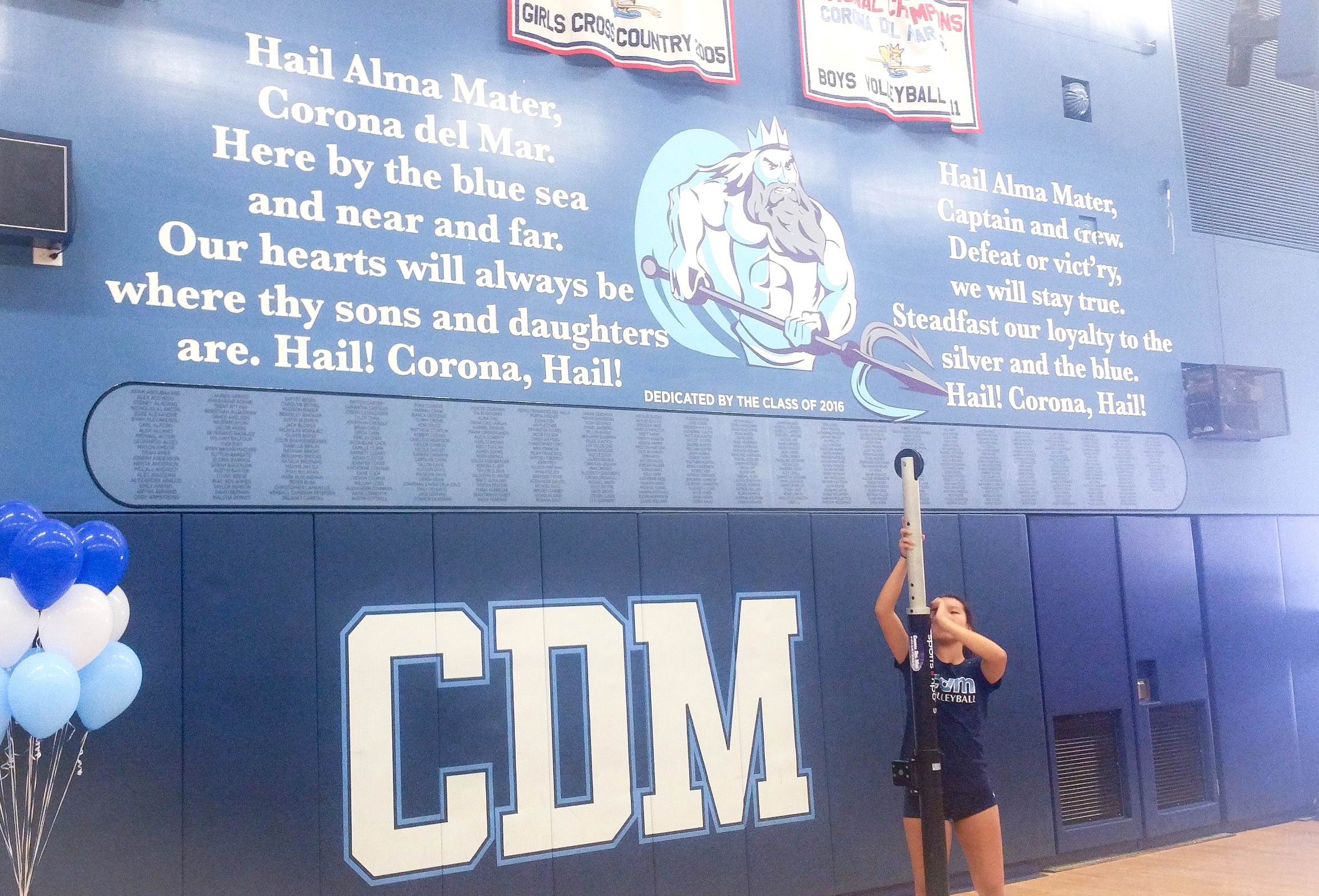 Corona del Mar High School gym mural