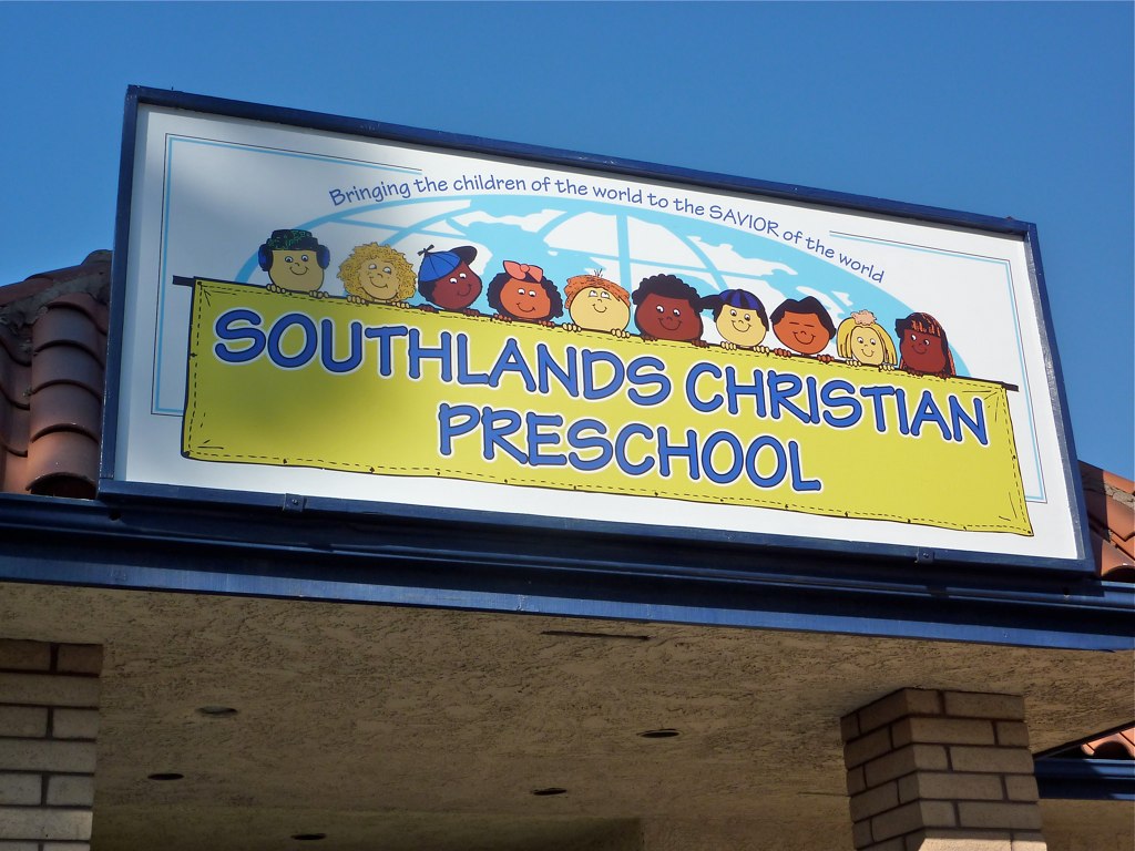 Southlands Christian Preschool building sign