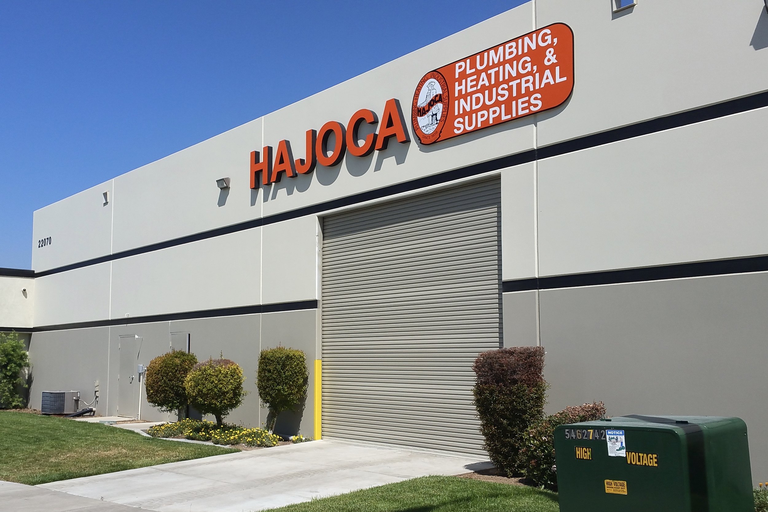 Hajoca Plumbing Supply dimensional letter sign