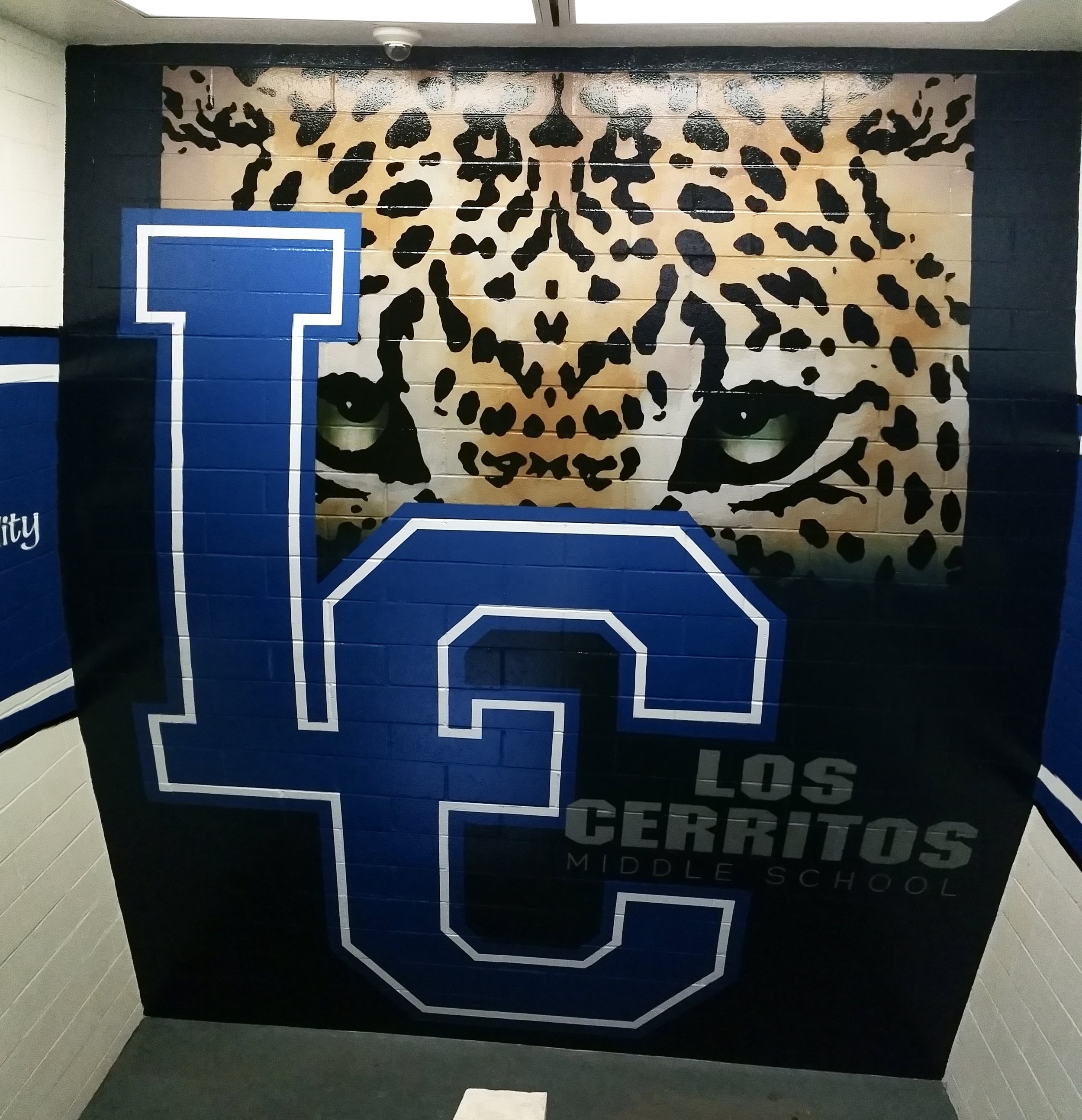 Los Cerritos Middle School hand painted mural