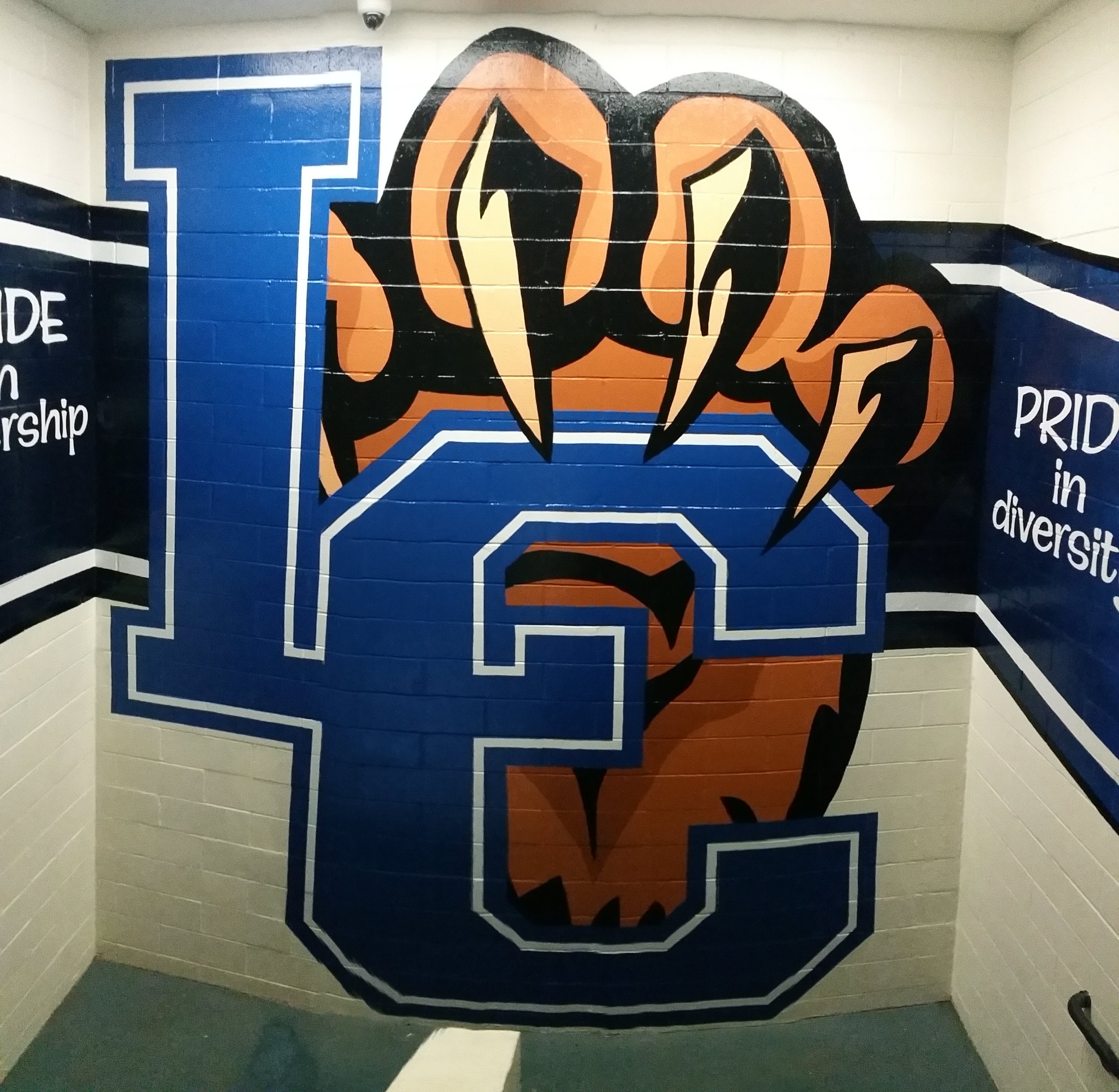 Los Cerritos Middle School hand painted mural